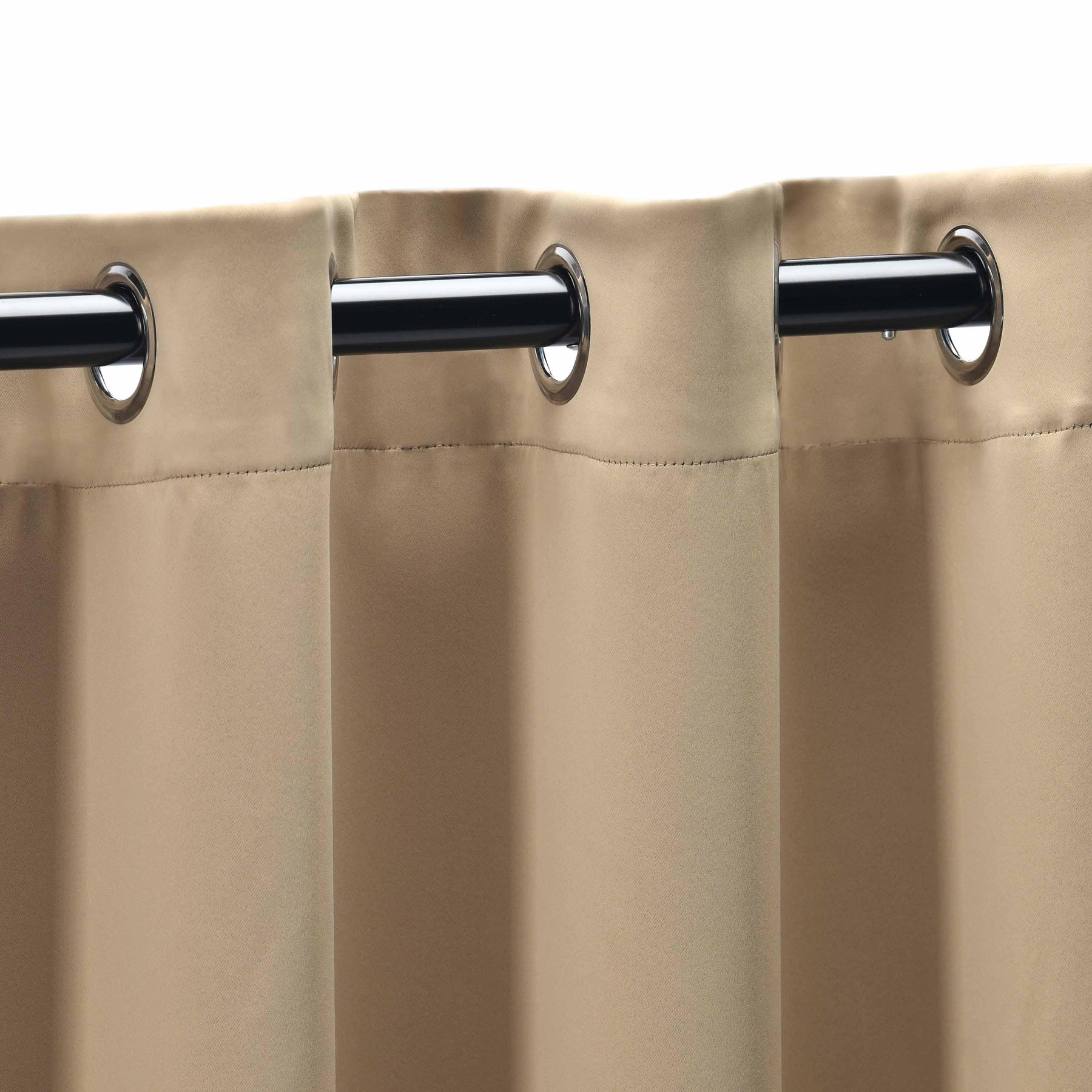 Solid Machine Washable Room Darkening Blackout Curtains, Set of 2