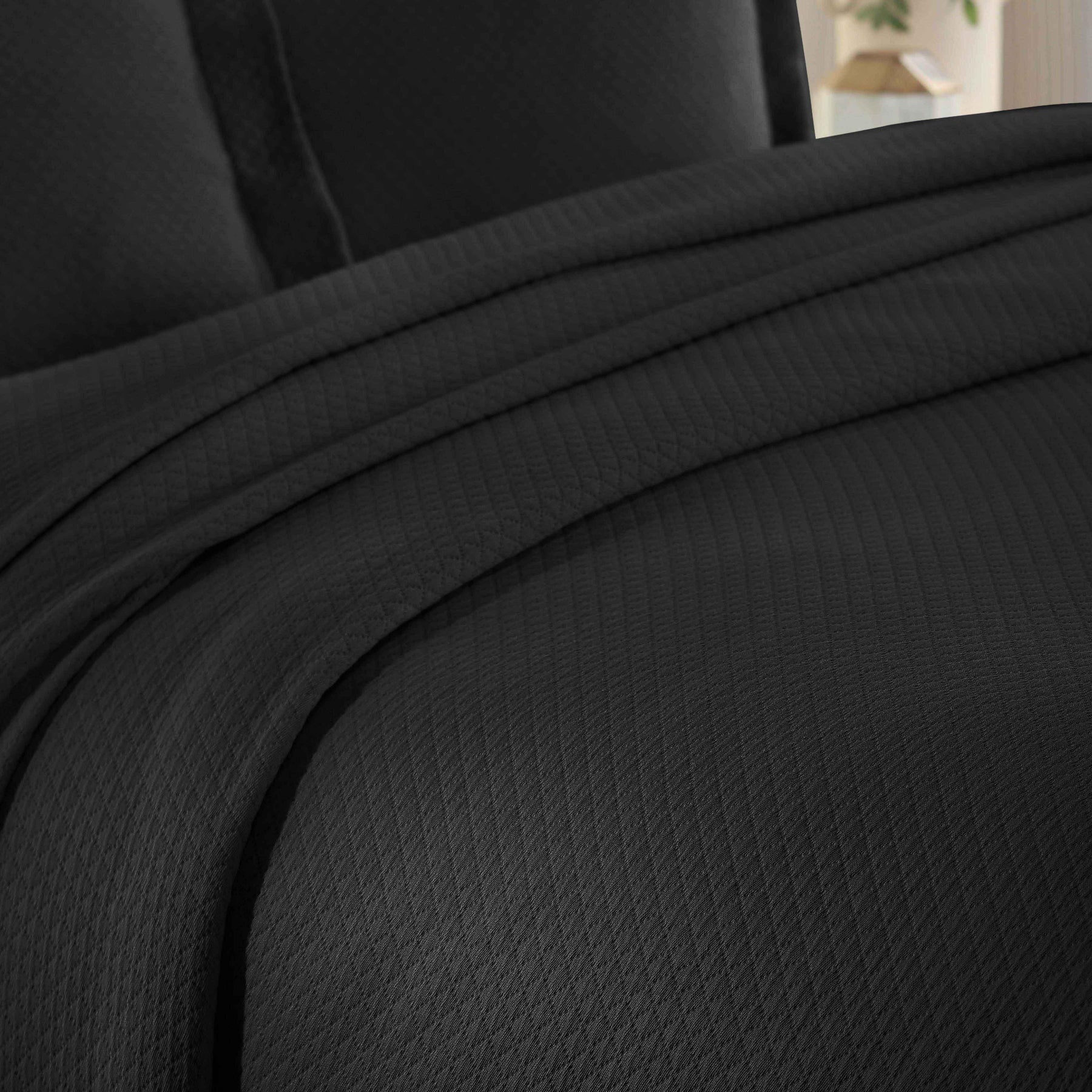 Solitaire Jacquard Matelassé Cotton Diamond Solitaire Bedspread Set