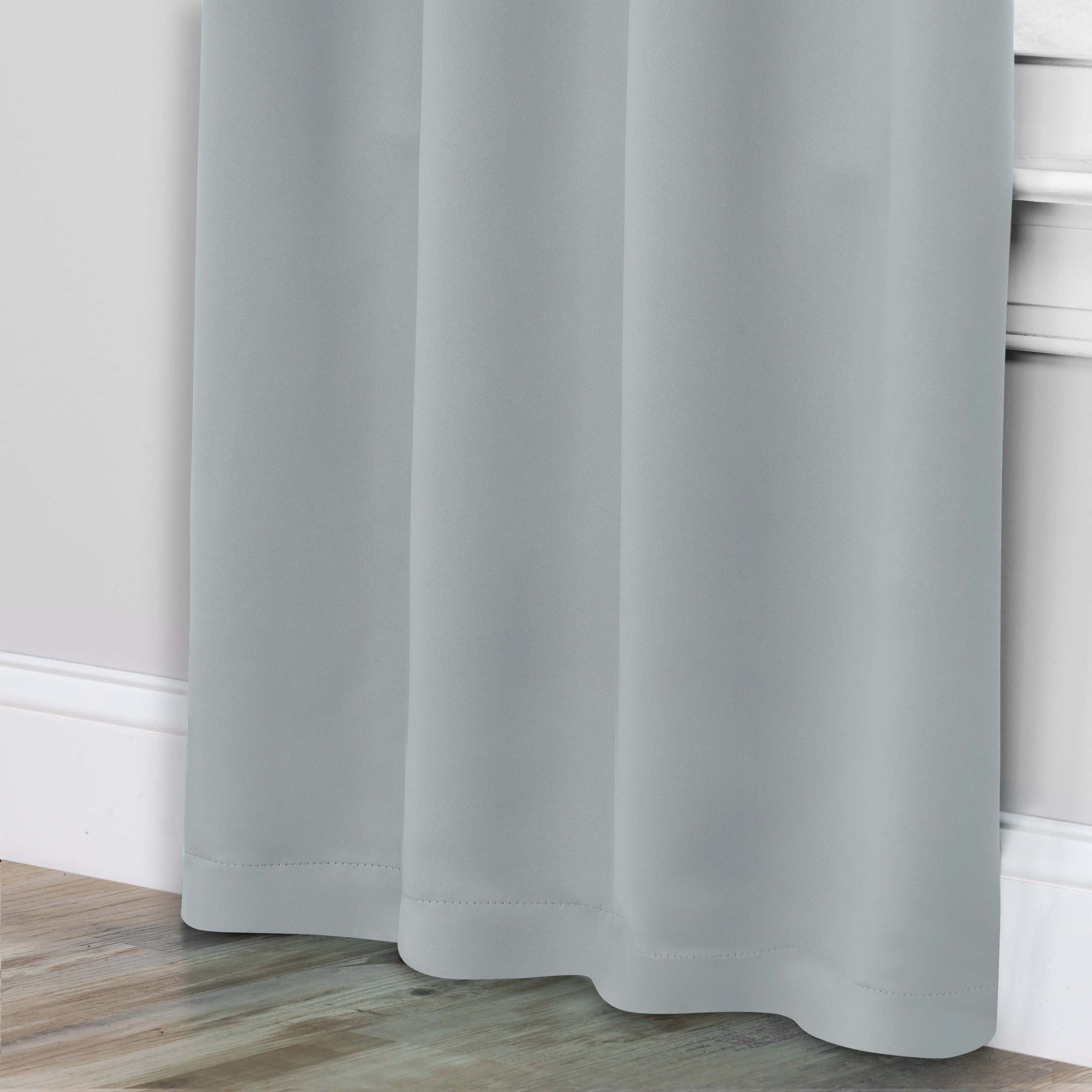 Solid Room Darkening Rod Pocket Blackout Curtain Panels, Set of 2