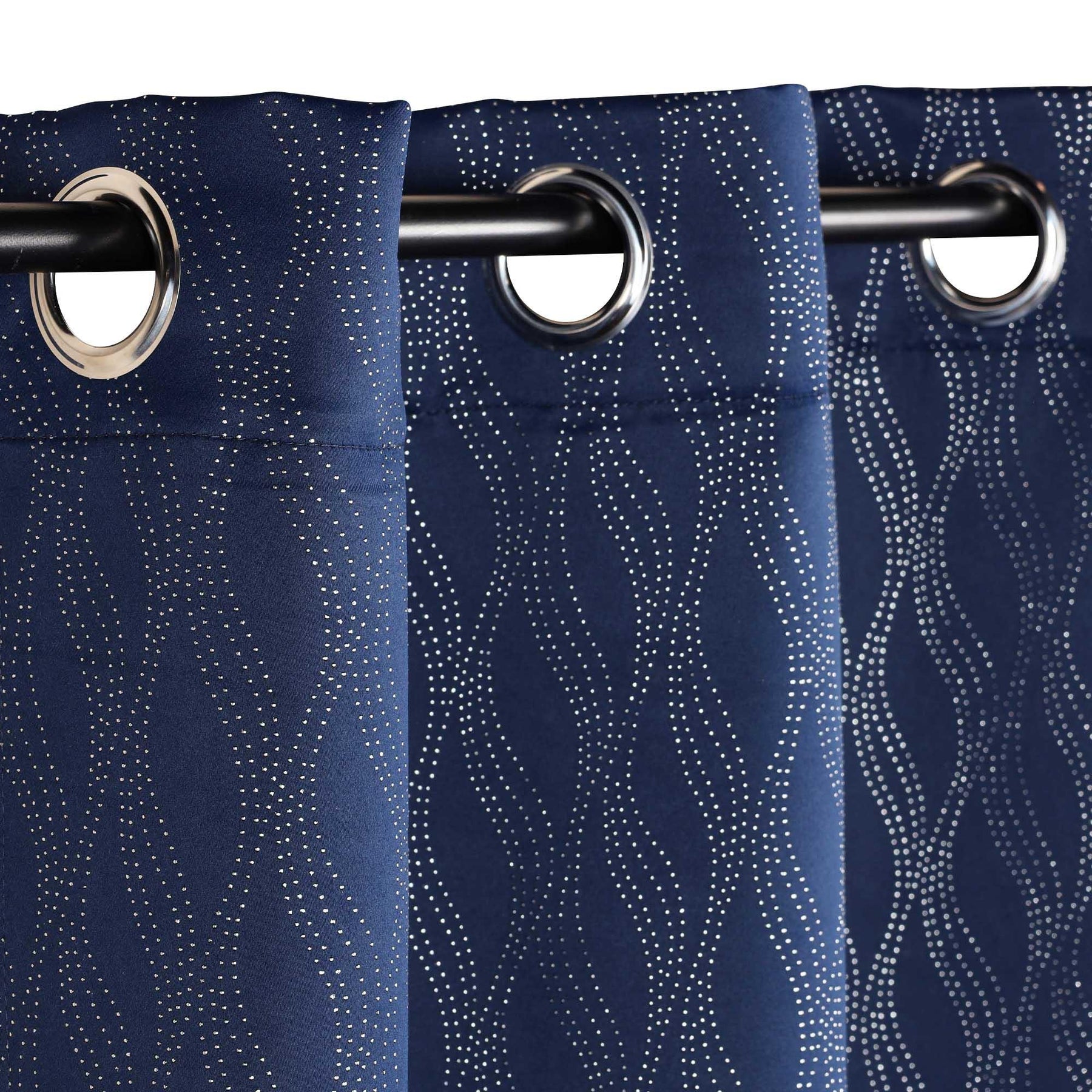 Zuri Textured Waves Room Darkening Blackout Curtains, Set of 2