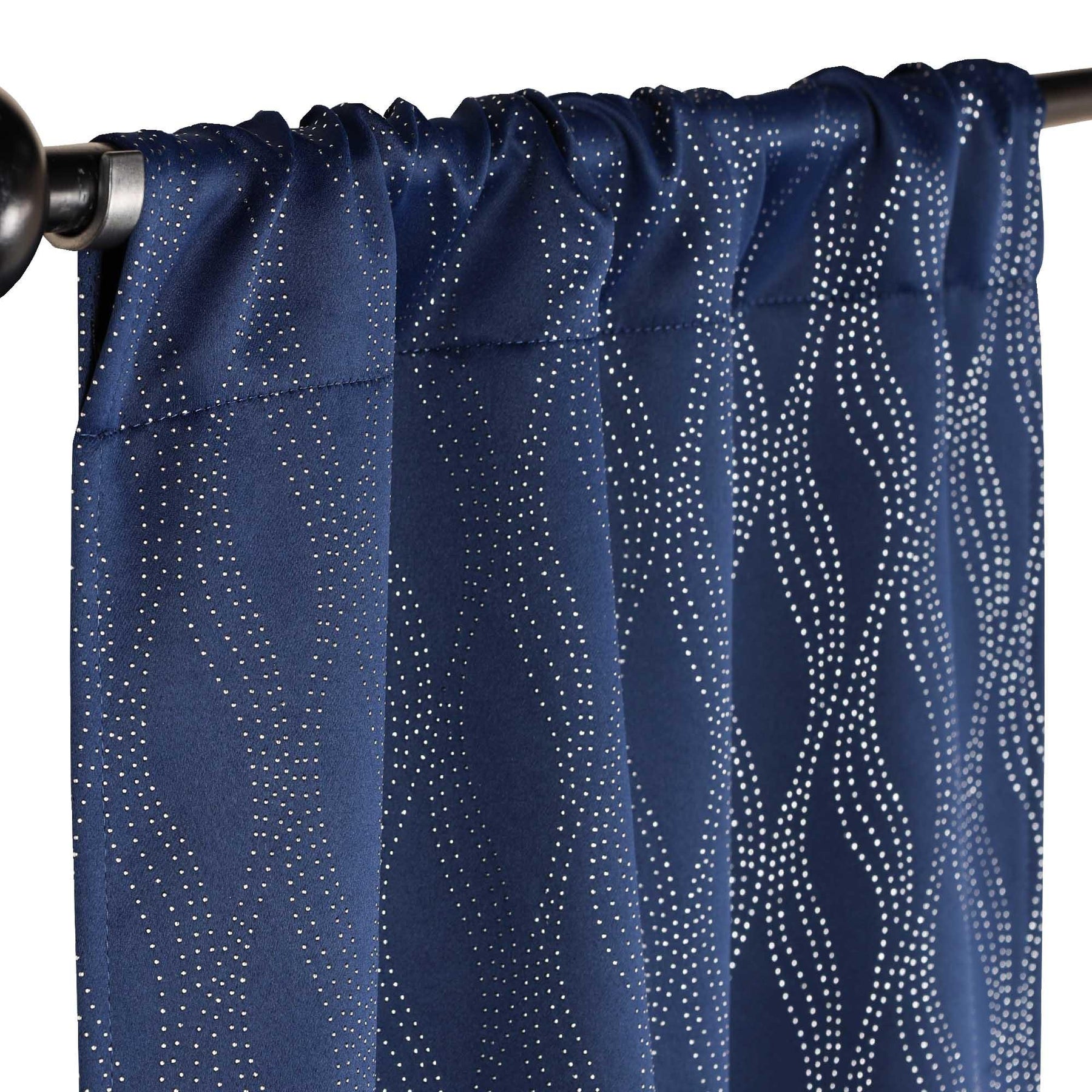 Zuri Textured Waves Room Darkening Blackout Curtains, Set of 2