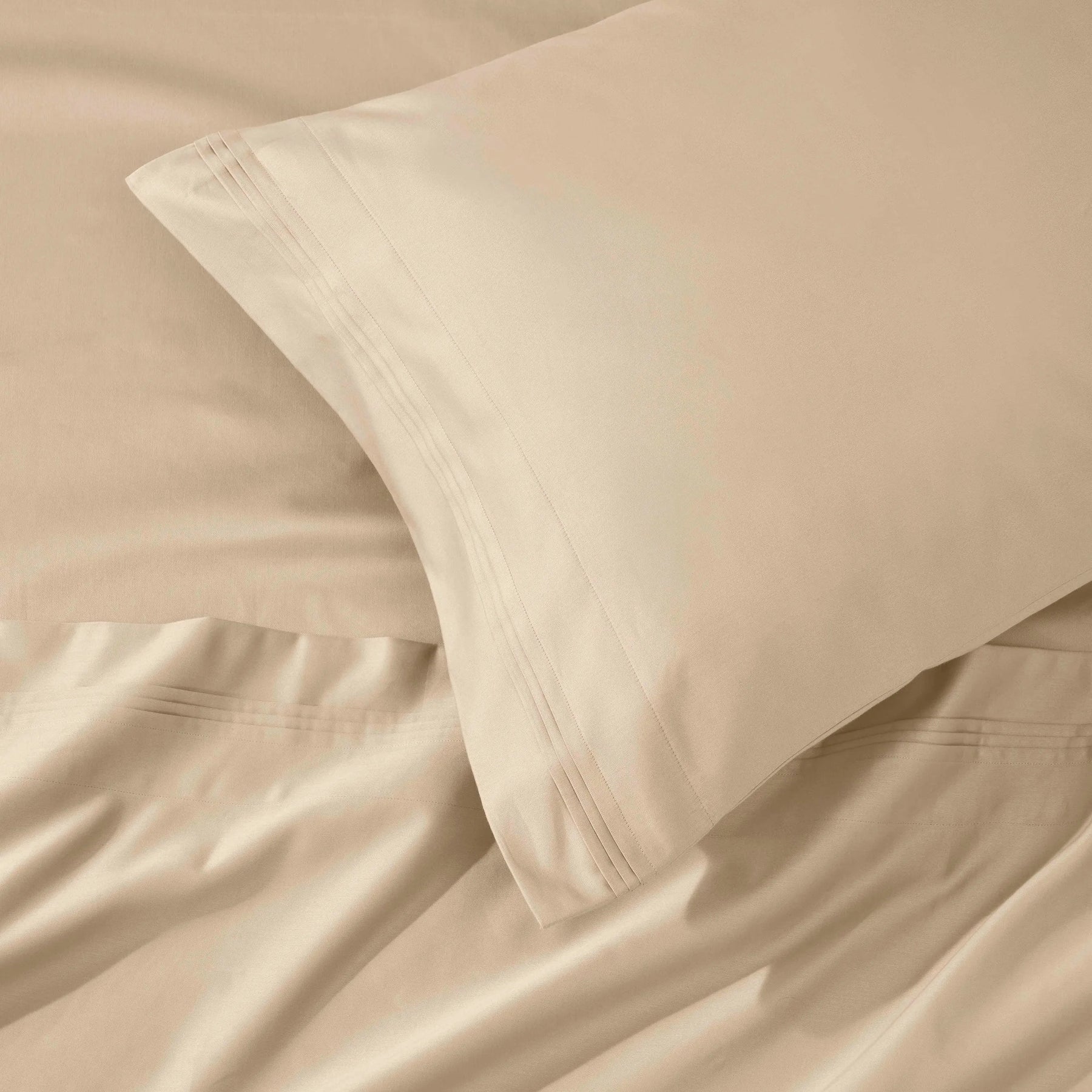 1000 Thread Count Egyptian Cotton Solid Pillowcase Set