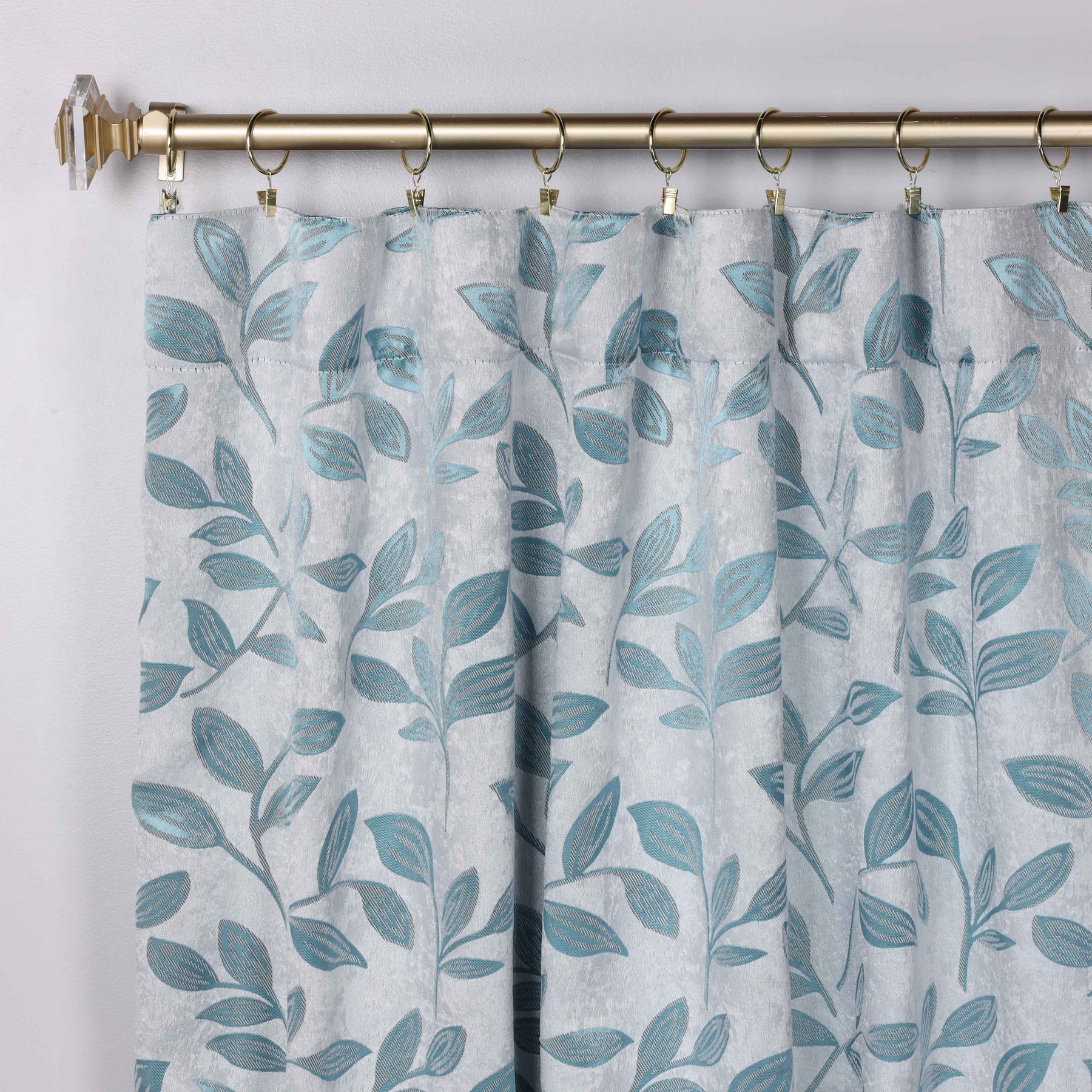 Leaves Room Darkening Back Tabs Blackout Curtain Panels, Set of 2