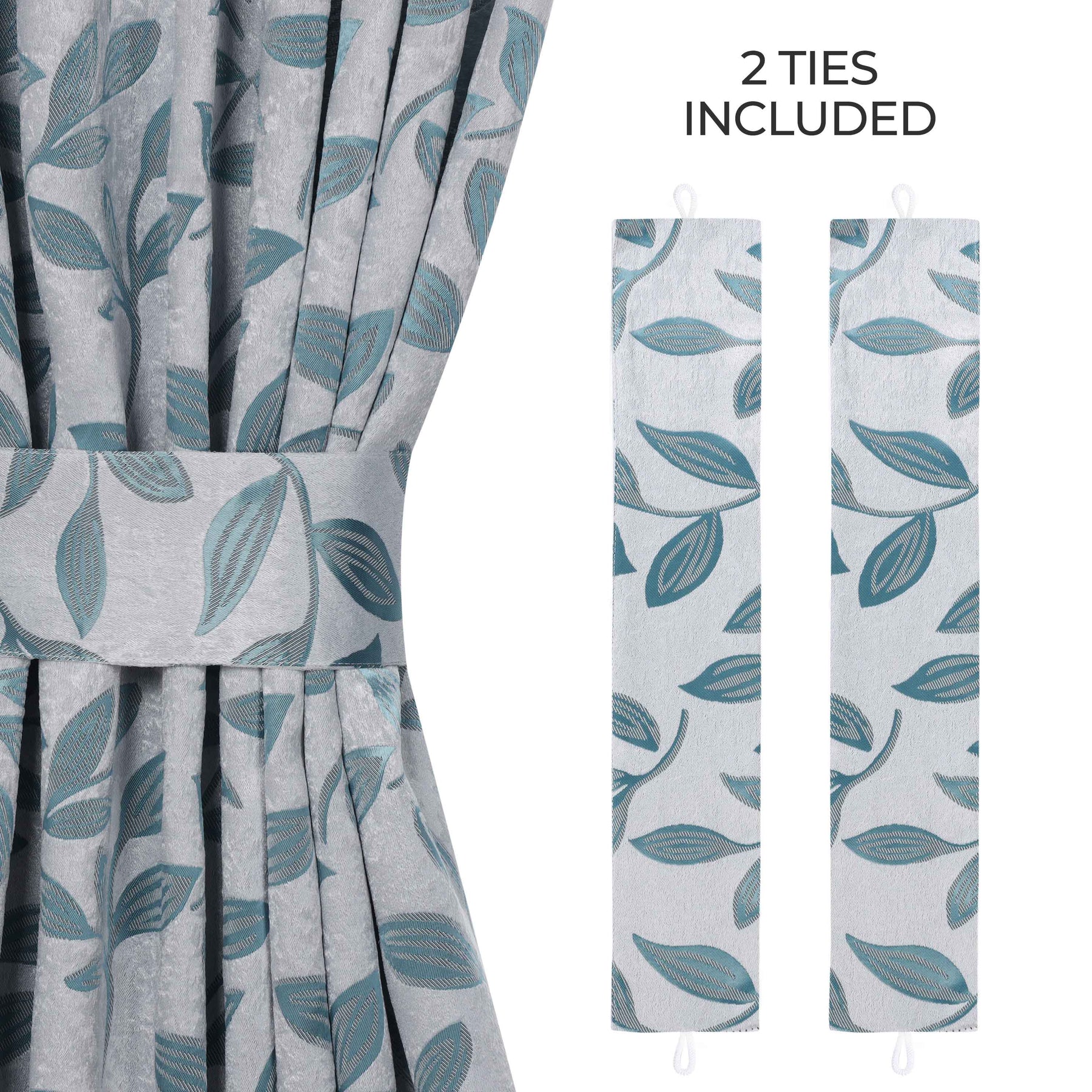 Leaves Room Darkening Washable Blackout Curtain Panels, Set of 2