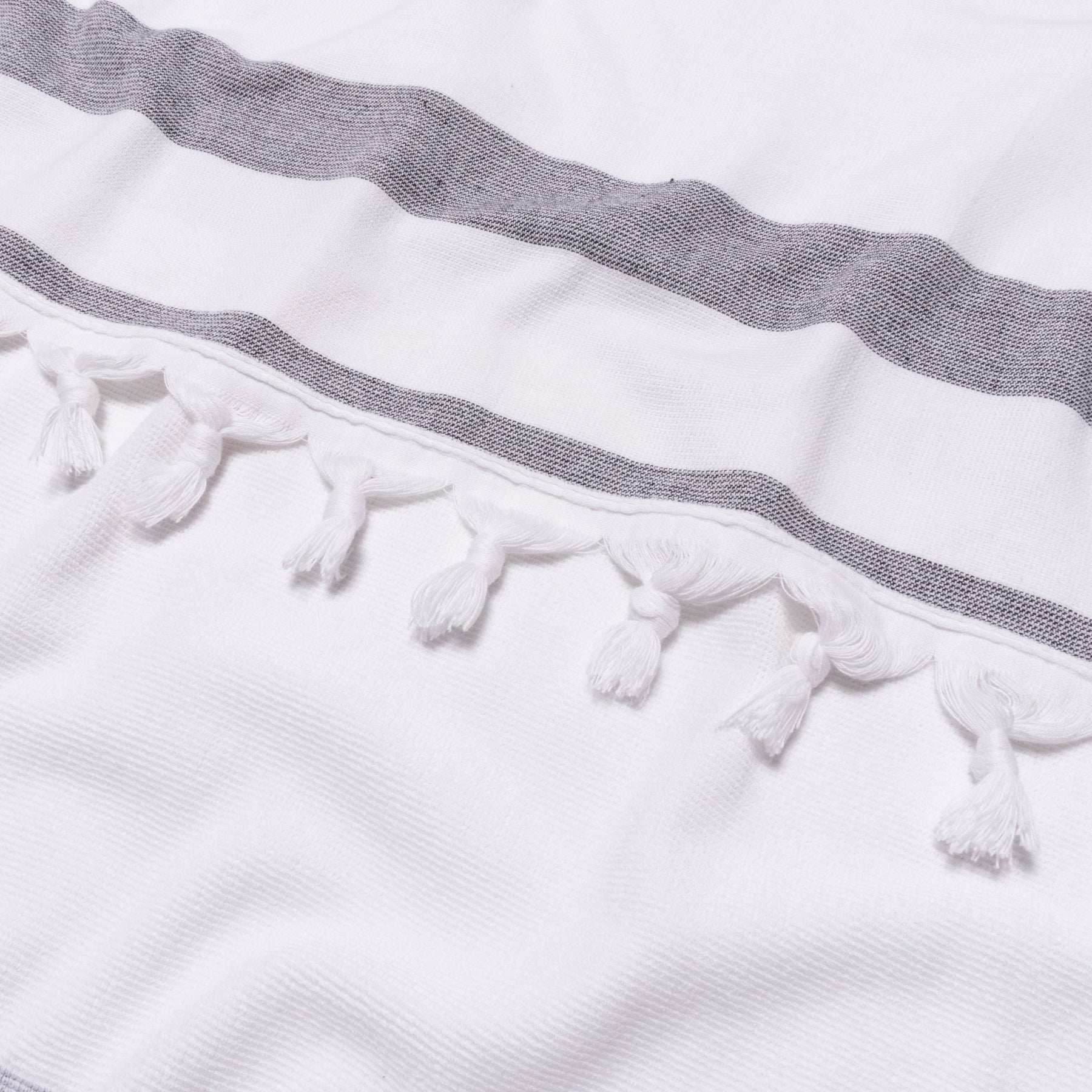 Tropical Cabana Stripe Fouta 2 Piece Beach Towel with Tassels