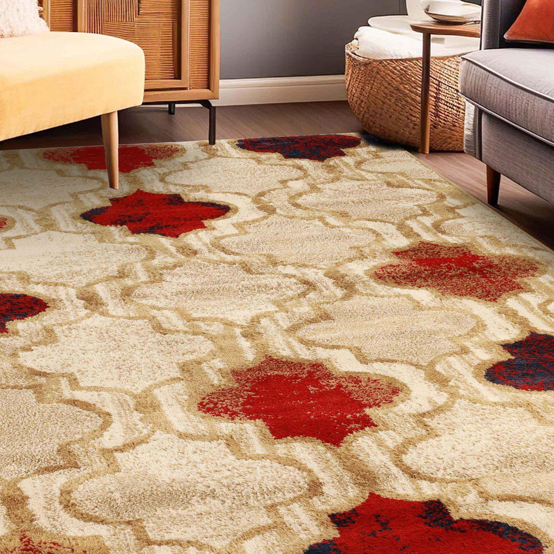 Viking Contemporary Geometric Trellis Indoor Area Rug or Runner
