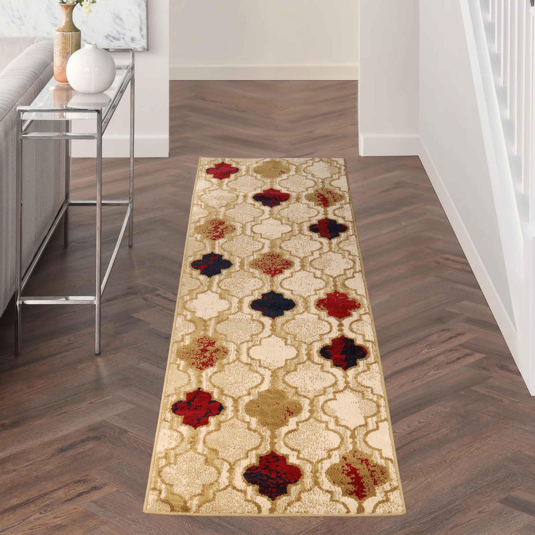 Viking Contemporary Geometric Trellis Indoor Area Rug or Runner