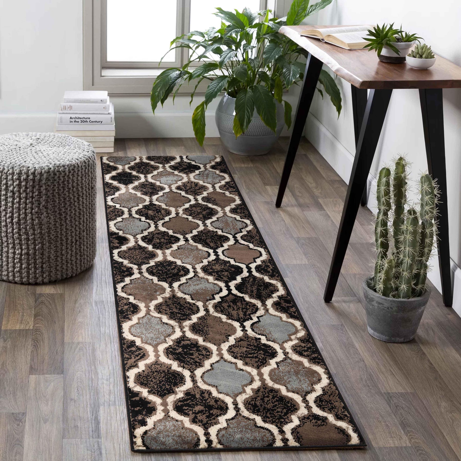 Viking Contemporary Geometric Trellis Indoor Area Rug or Runner