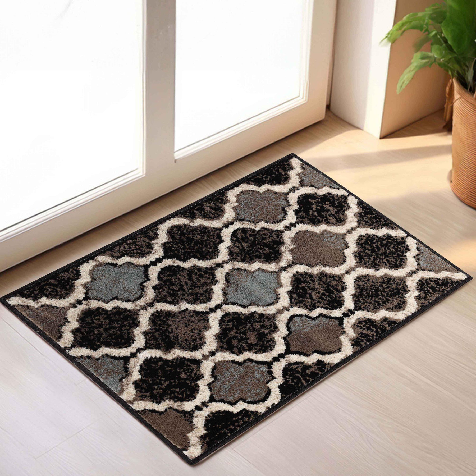 Viking Contemporary Geometric Trellis Indoor Area Rug or Runner
