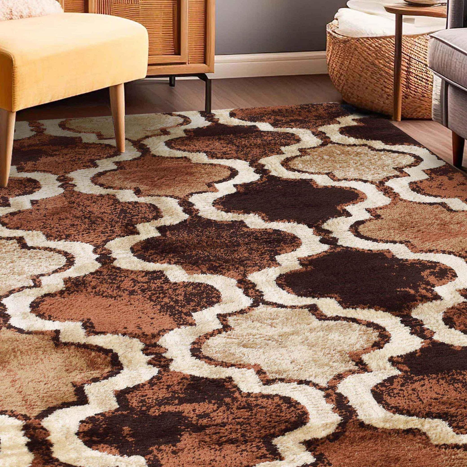 Viking Contemporary Geometric Trellis Indoor Area Rug or Runner