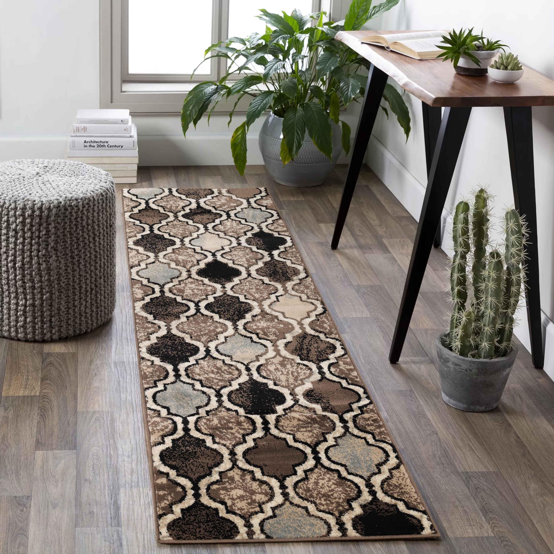Viking Contemporary Geometric Trellis Indoor Area Rug or Runner