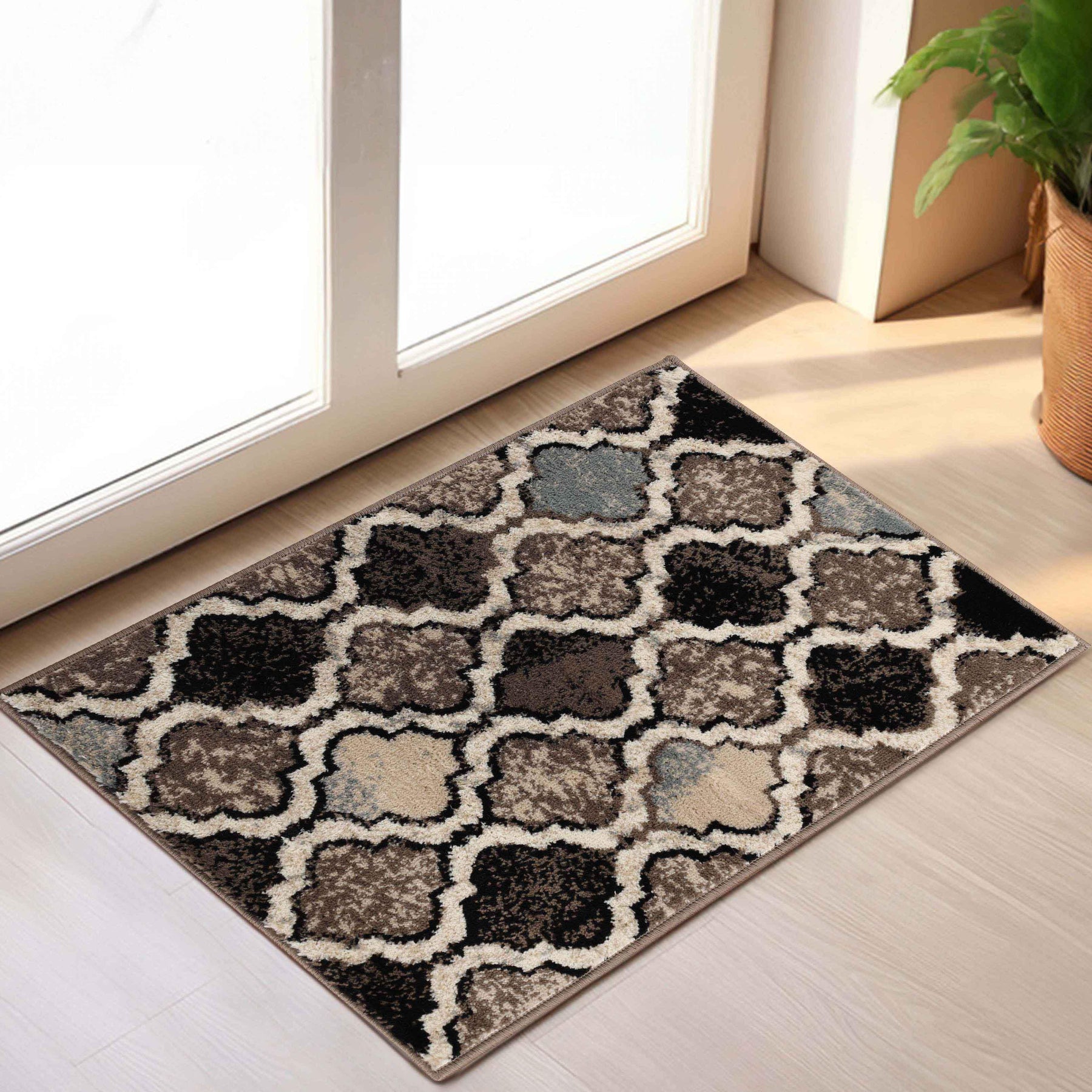 Viking Contemporary Geometric Trellis Indoor Area Rug or Runner