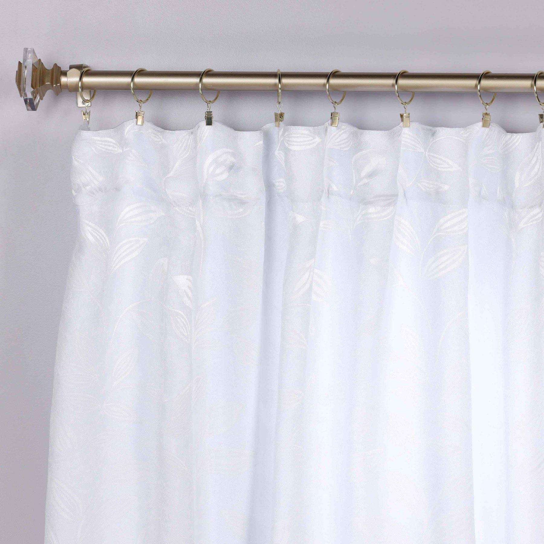 Leaves Room Darkening Back Tabs Blackout Curtain Panels, Set of 2
