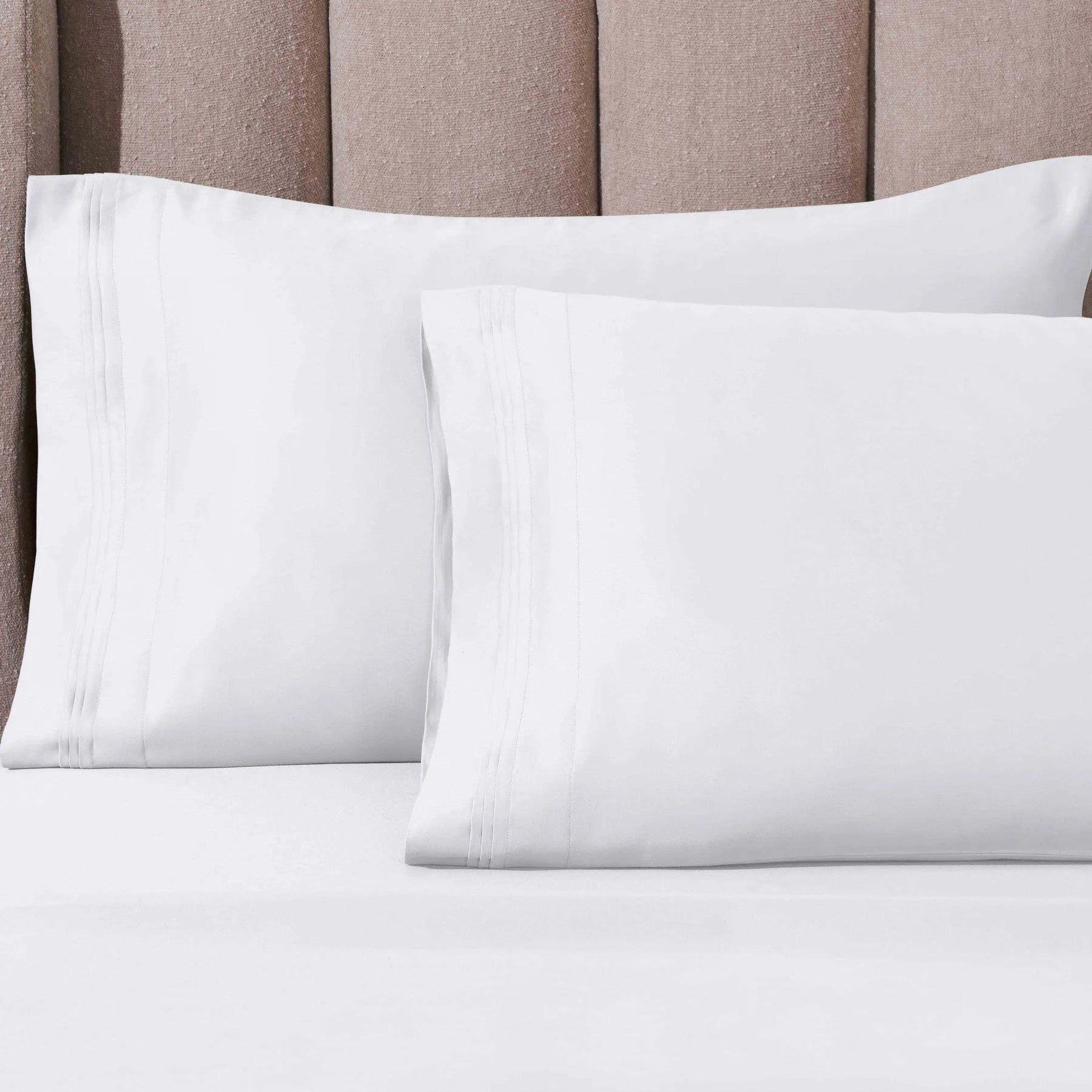 1000 Thread Count Egyptian Cotton Solid Pillowcase Set