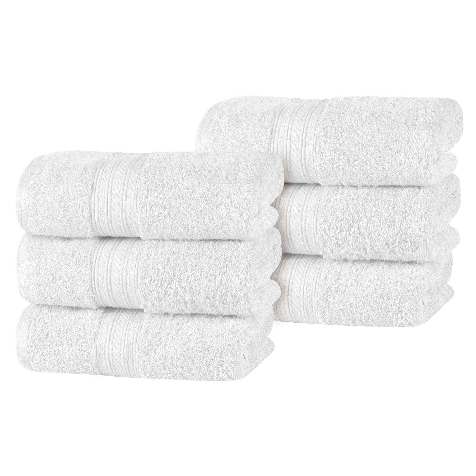 Atlas Cotton Plush Absorbent Heavyweight Luxury Hand Towel Set of 6