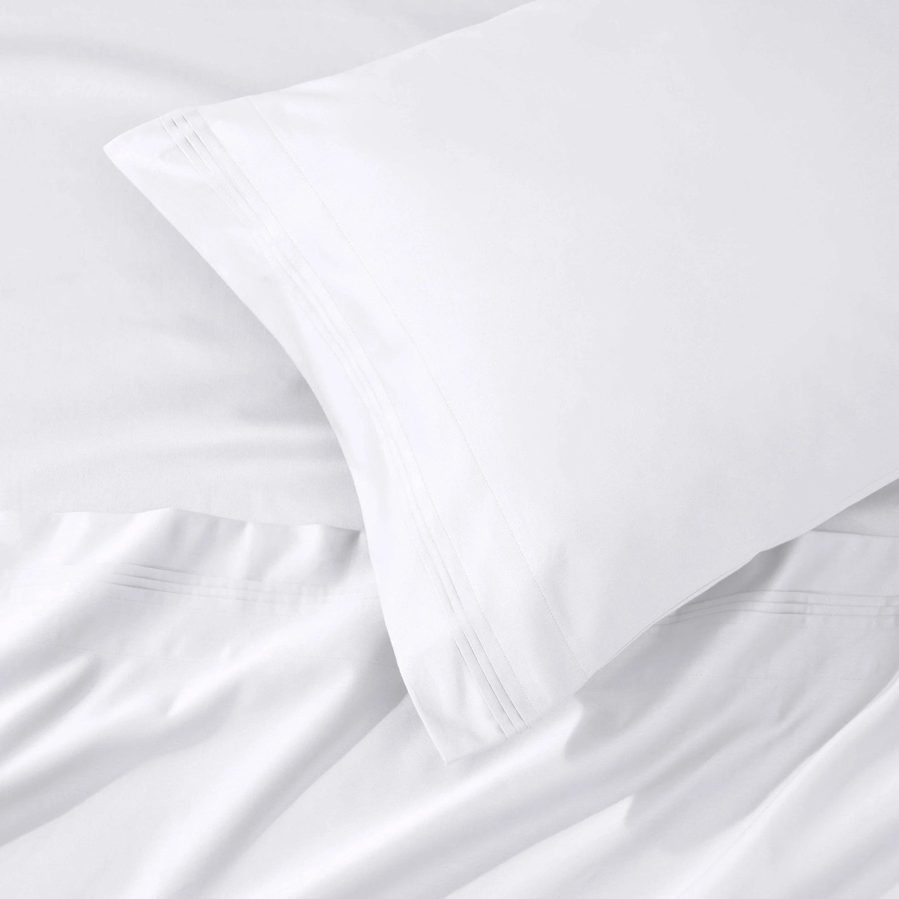 1000 Thread Count Egyptian Cotton Solid Pillowcase Set