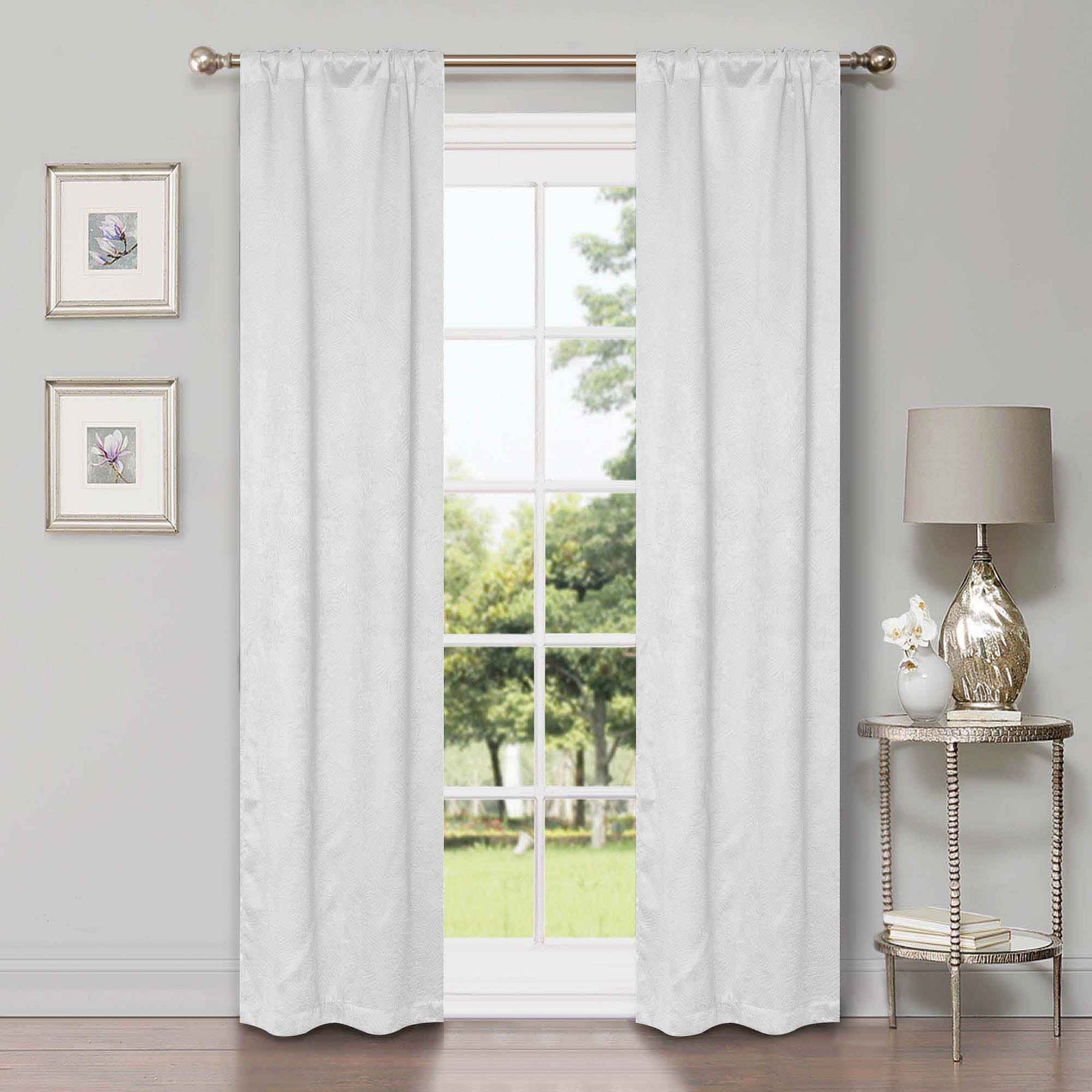 Waverly Geometric Washable Room Darkening Blackout Curtains, Set of 2