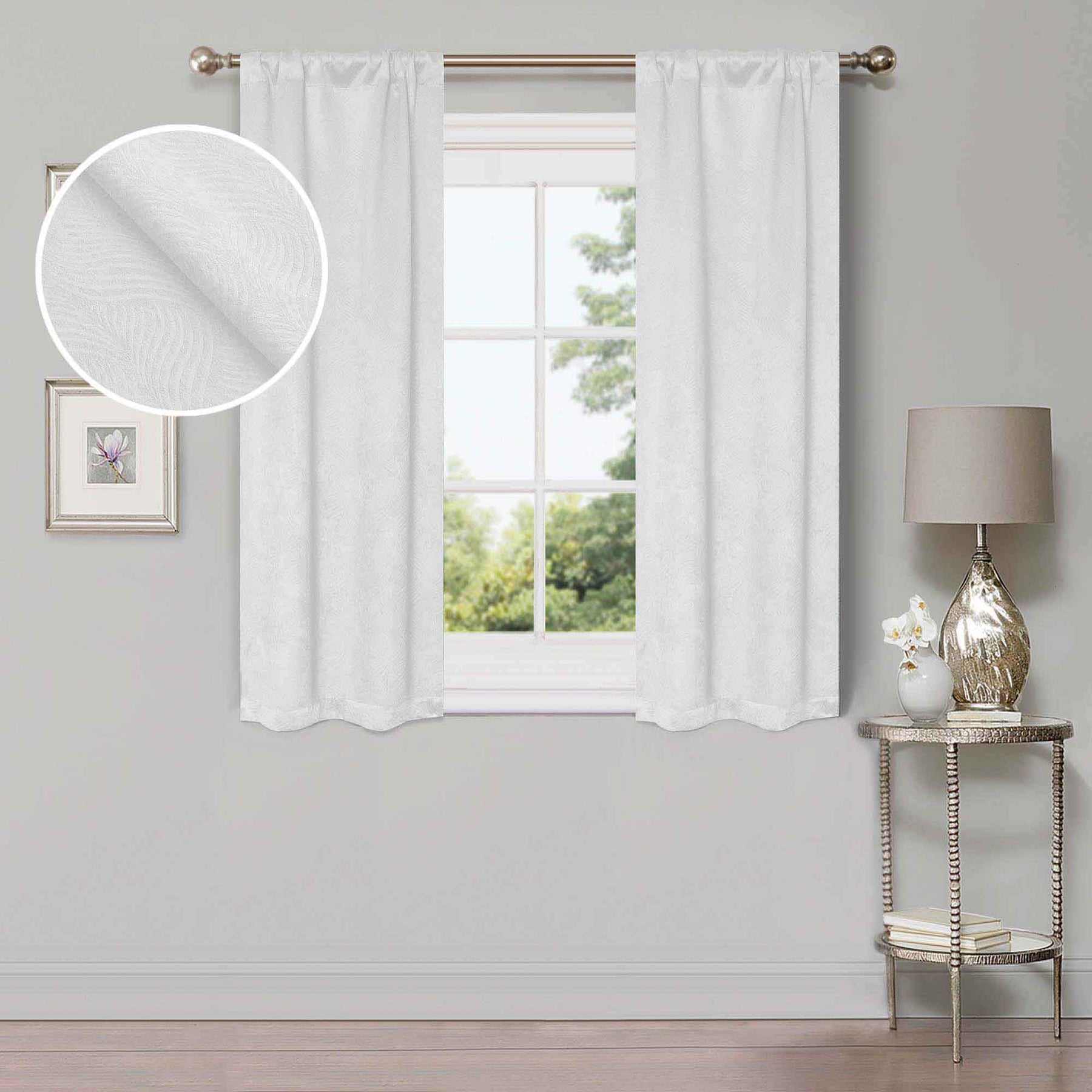 Waverly Geometric Washable Room Darkening Blackout Curtains, Set of 2