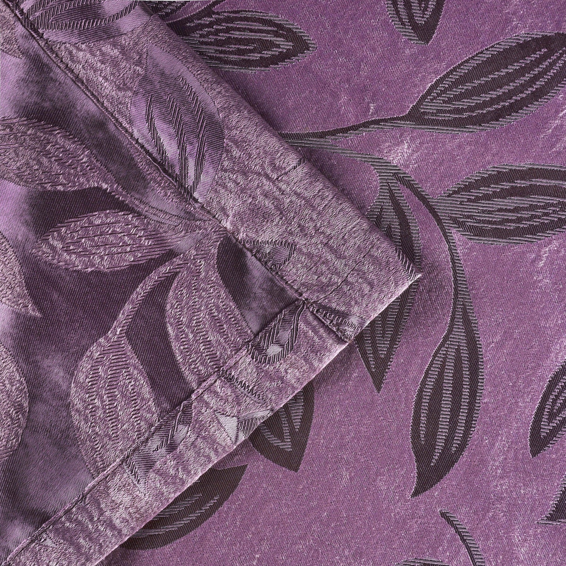 Leaves Machine Washable Room Darkening Blackout Curtains 4 Pieces