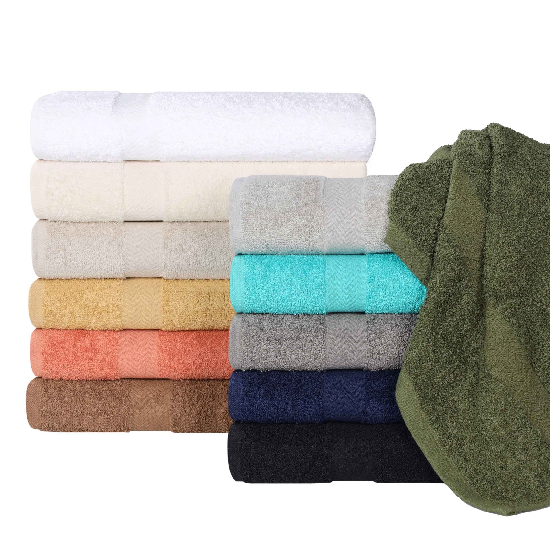 Cotton Highly Absorbent Eco-Friendly Quick Dry 4 Piece Bath Towel Set