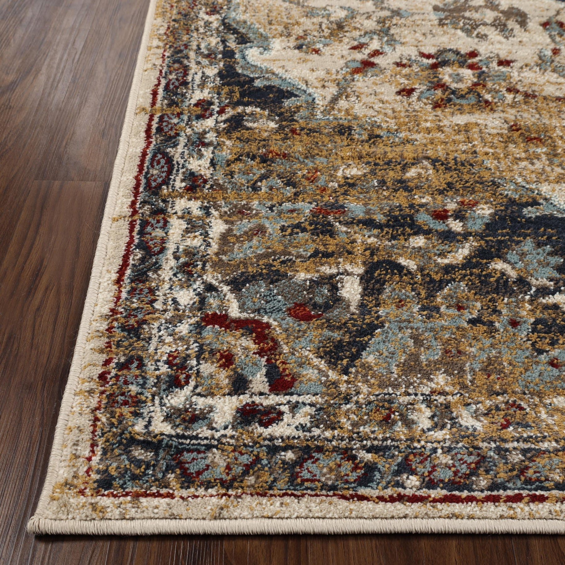 Abena Traditional Medallion Indoor Area Rugs or Runner Rug