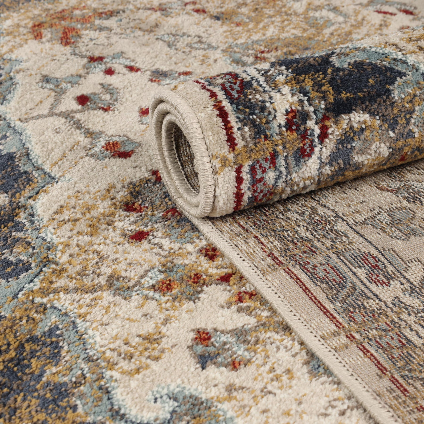 Abena Traditional Medallion Indoor Area Rugs or Runner Rug