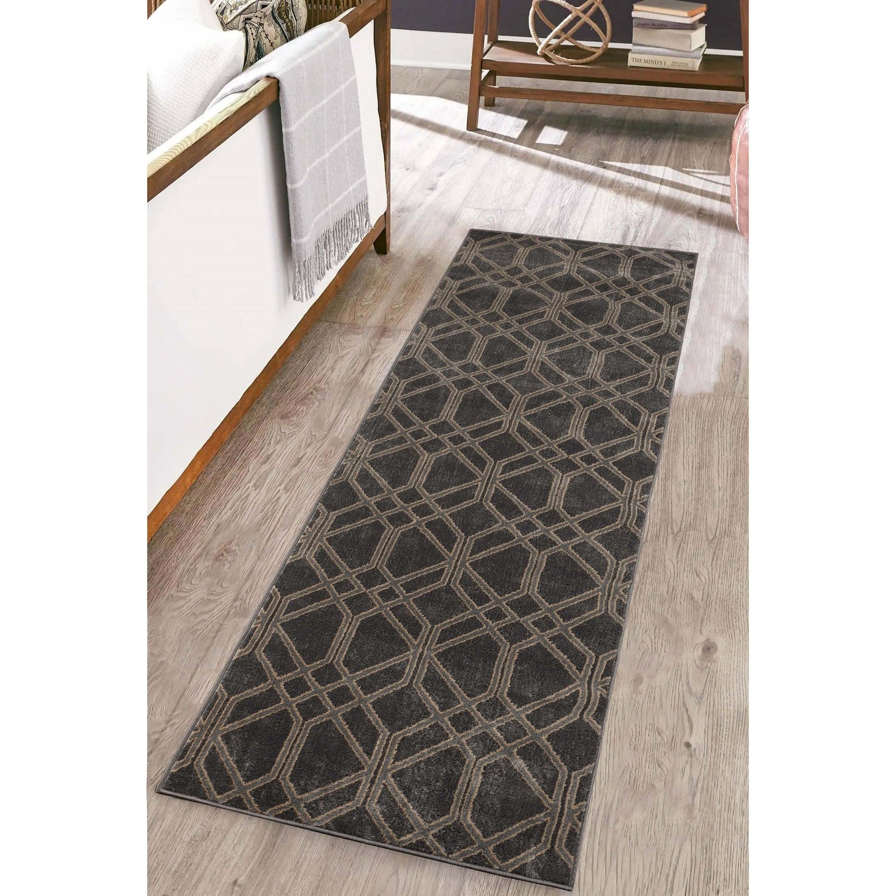 Abner Geometric Diamond Indoor Area Rug or Runner Rug Or Door Mat