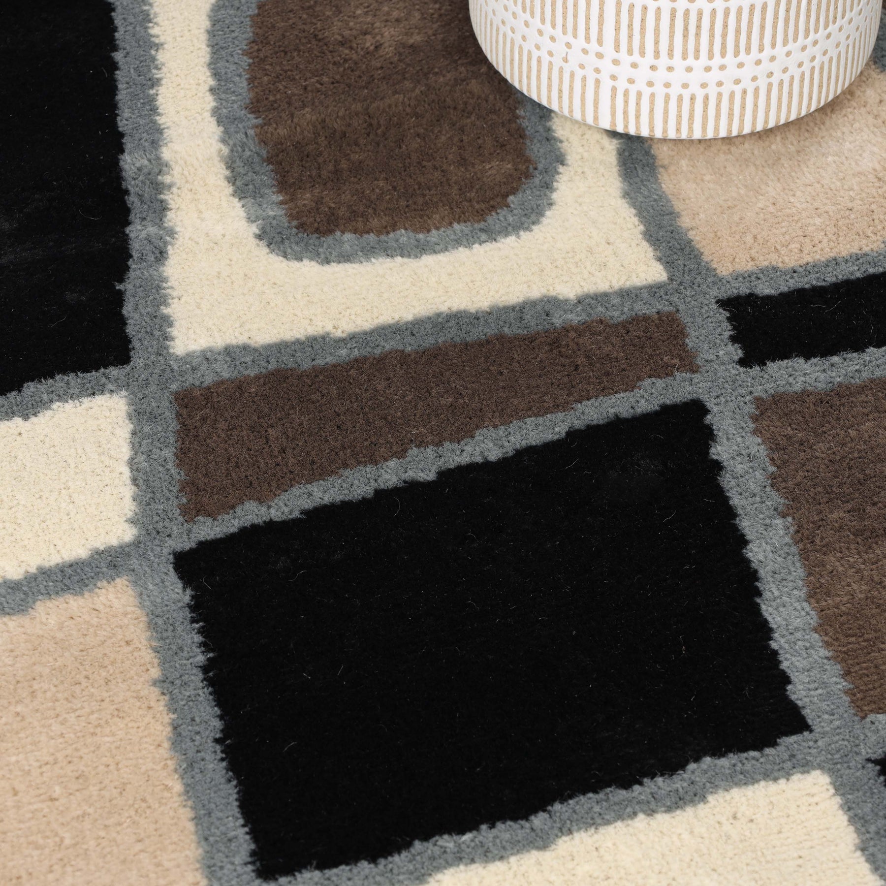 Abstract Cobblestone Indoor Large Area Rugs or Runner Rug