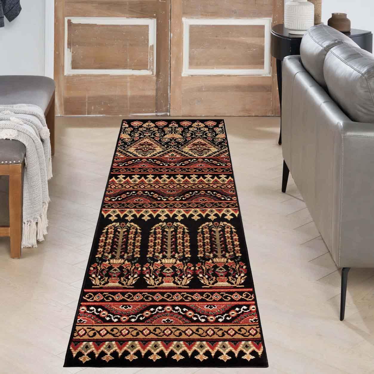 Adena Bohemian Floral Geometric Large Area Rugs or Runner Rug