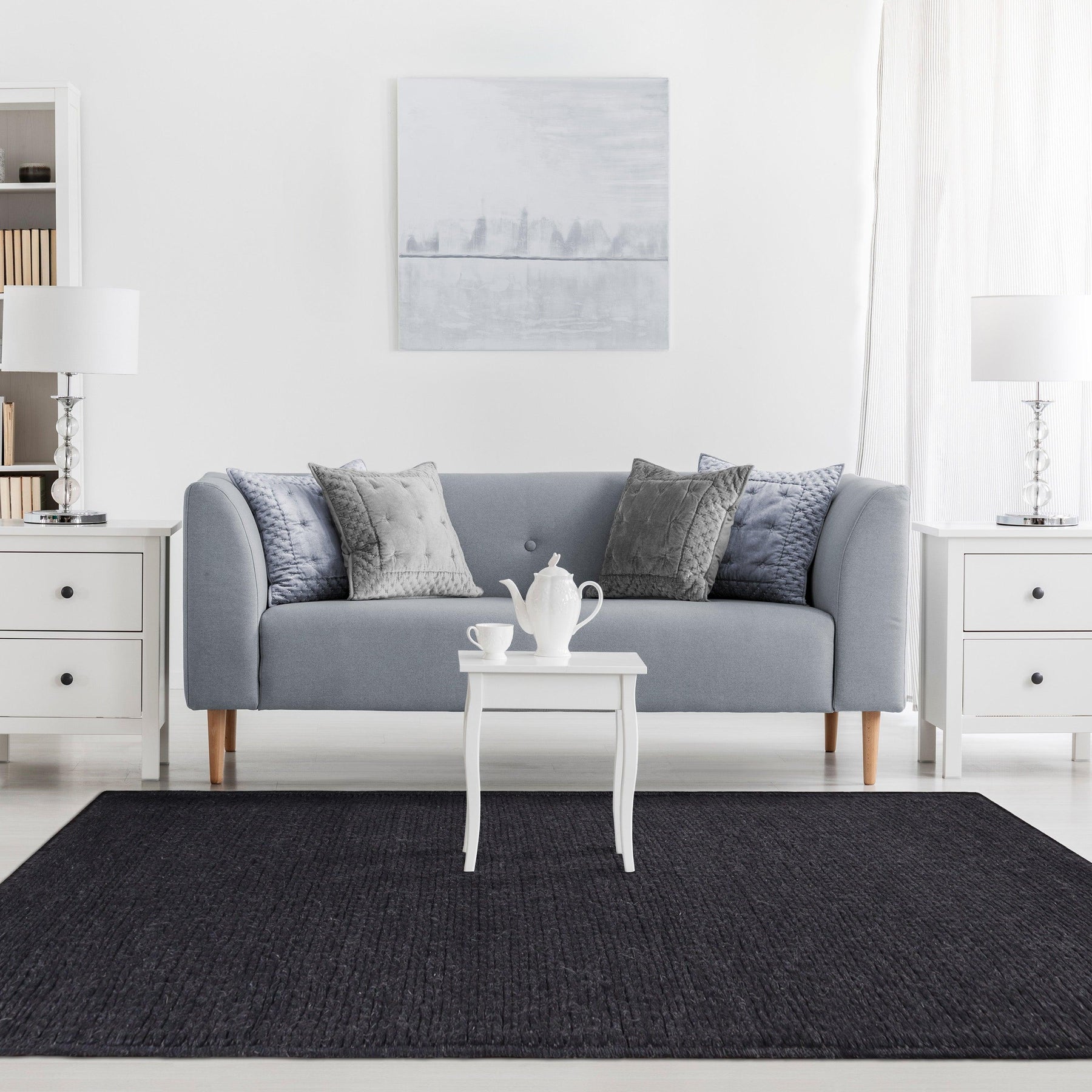 Aero Hand-Braided Solid Indoor Area Rugs or Runner Rug