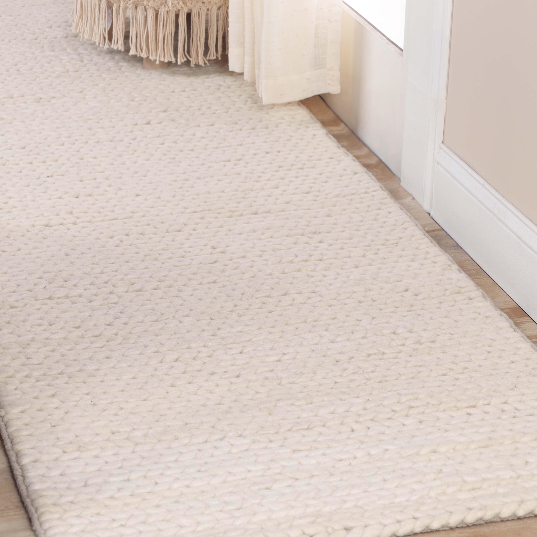 Aero Hand-Braided Solid Indoor Area Rugs or Runner Rug