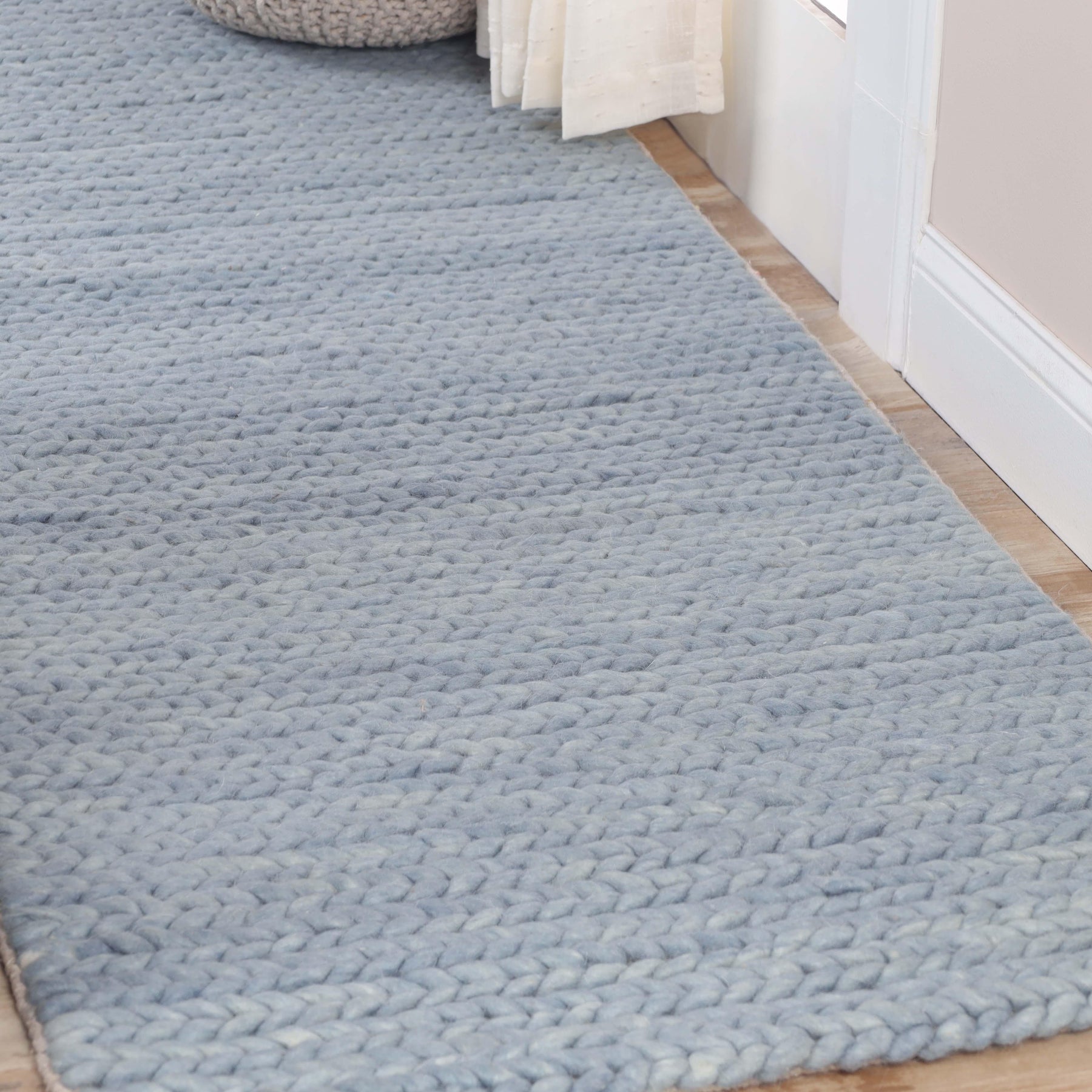 Aero Hand-Braided Solid Indoor Area Rugs or Runner Rug