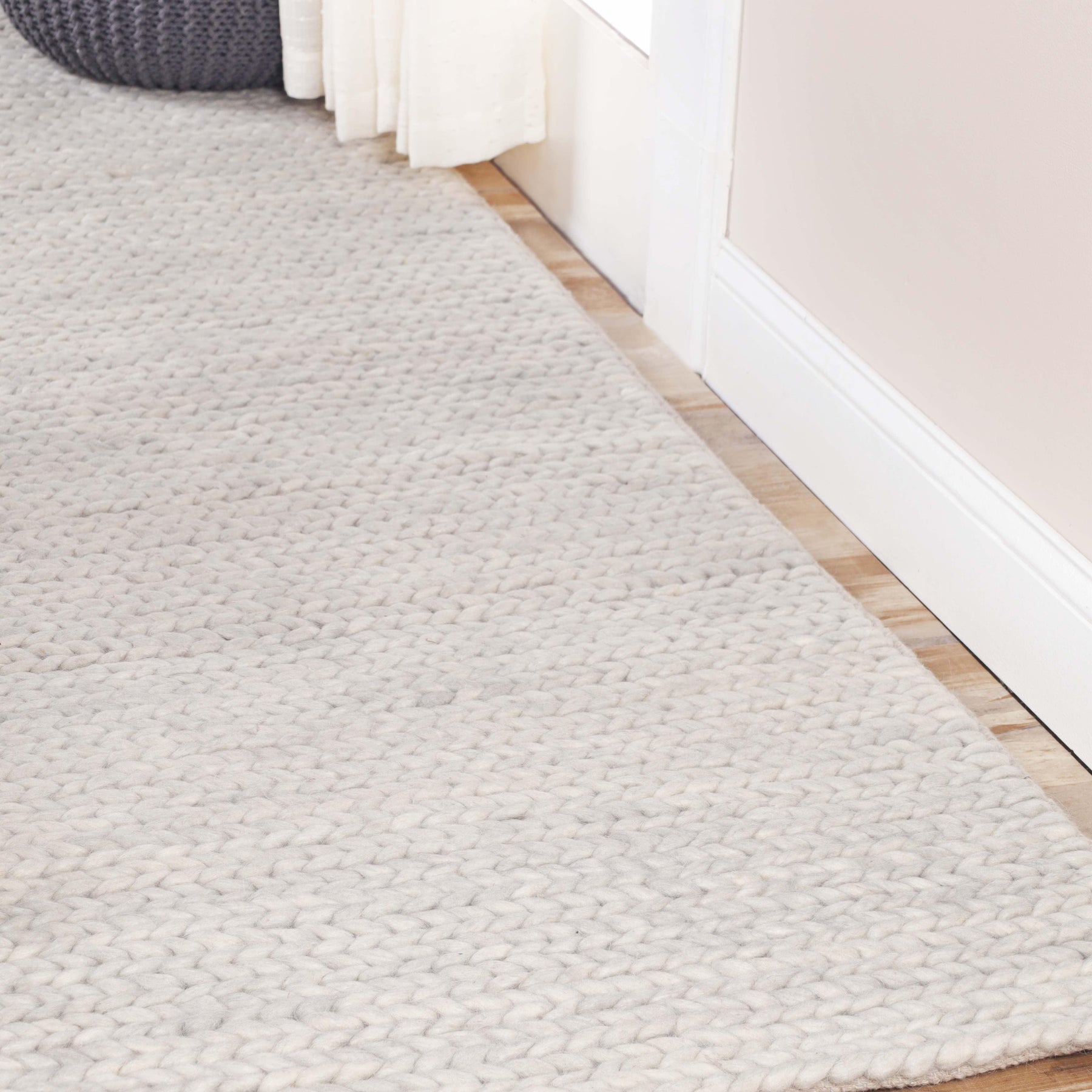 Aero Hand-Braided Solid Indoor Area Rugs or Runner Rug