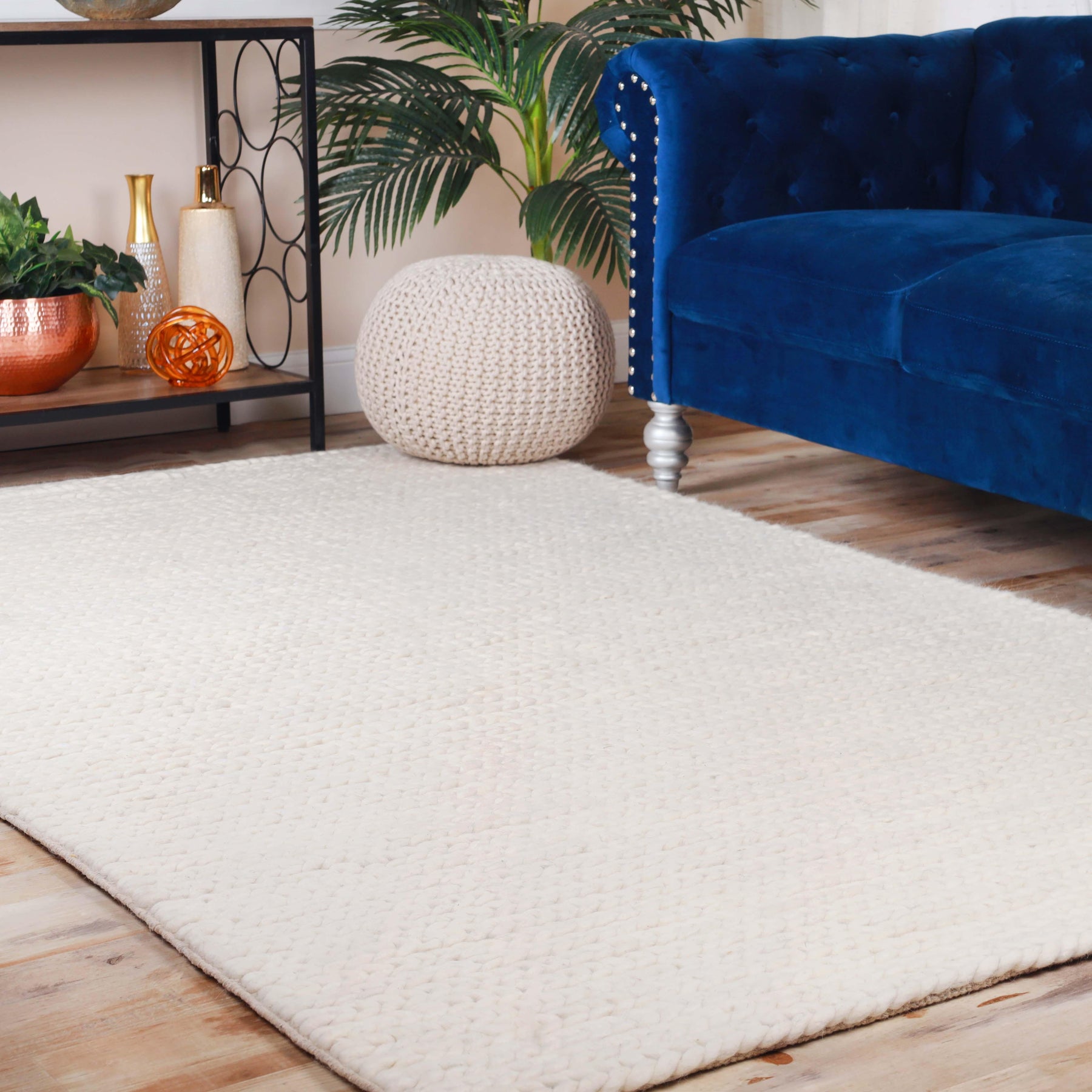 Aero Hand-Braided Solid Indoor Area Rugs or Runner Rug