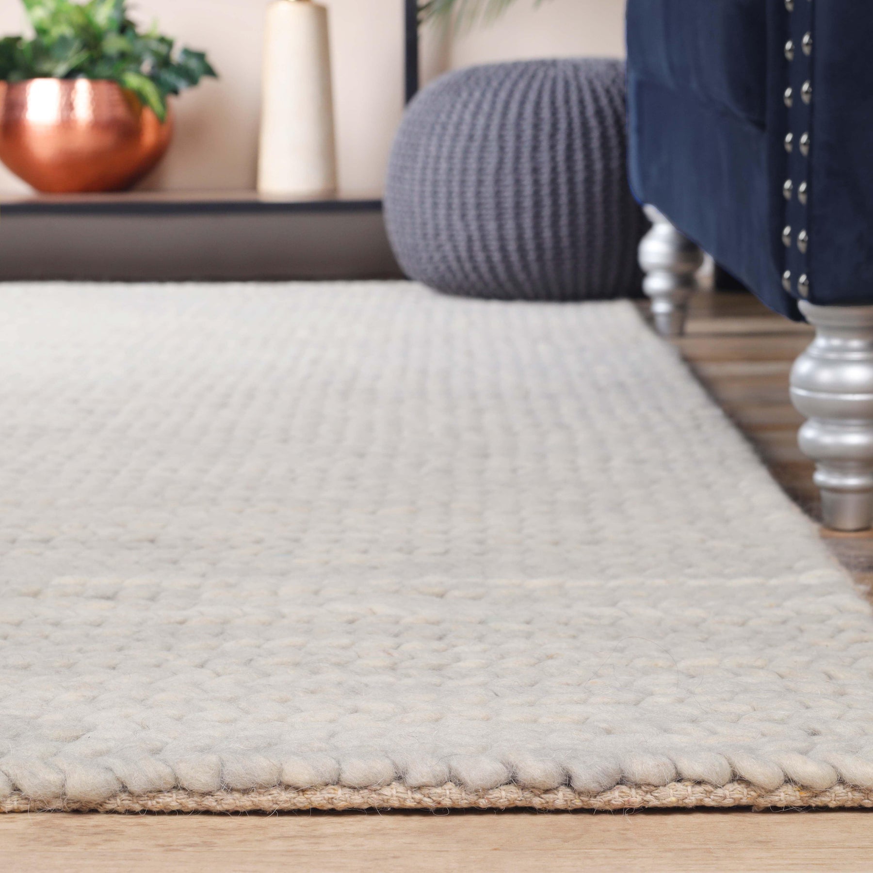 Aero Hand-Braided Solid Indoor Area Rugs or Runner Rug