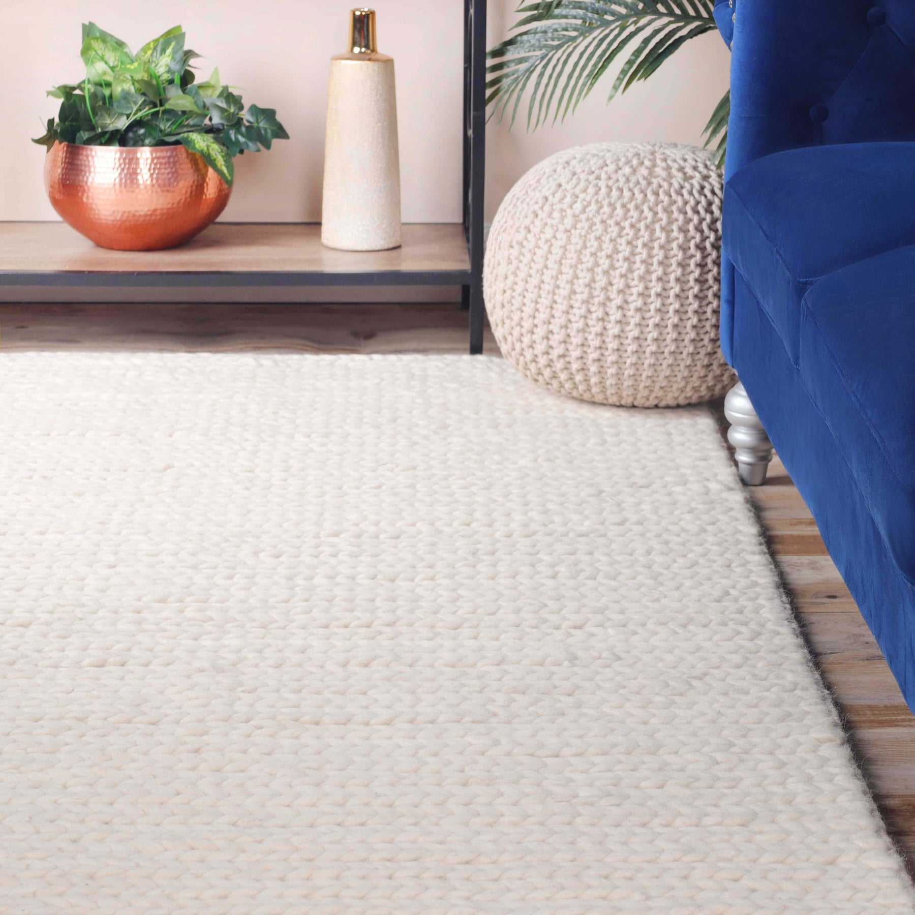 Aero Hand-Braided Solid Indoor Area Rugs or Runner Rug