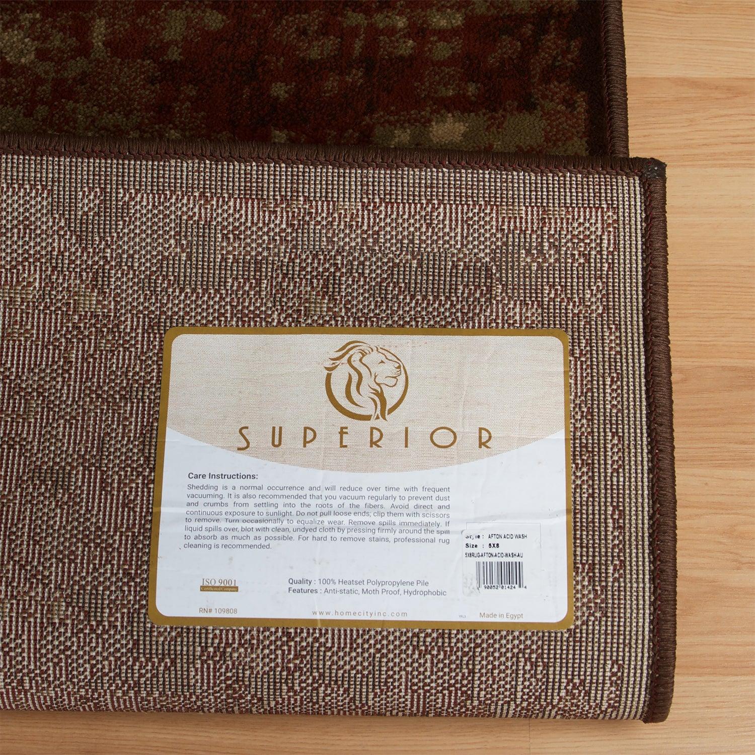 Afton Acid Wash Gradient Indoor Area Rug or Runner Or Door Mat