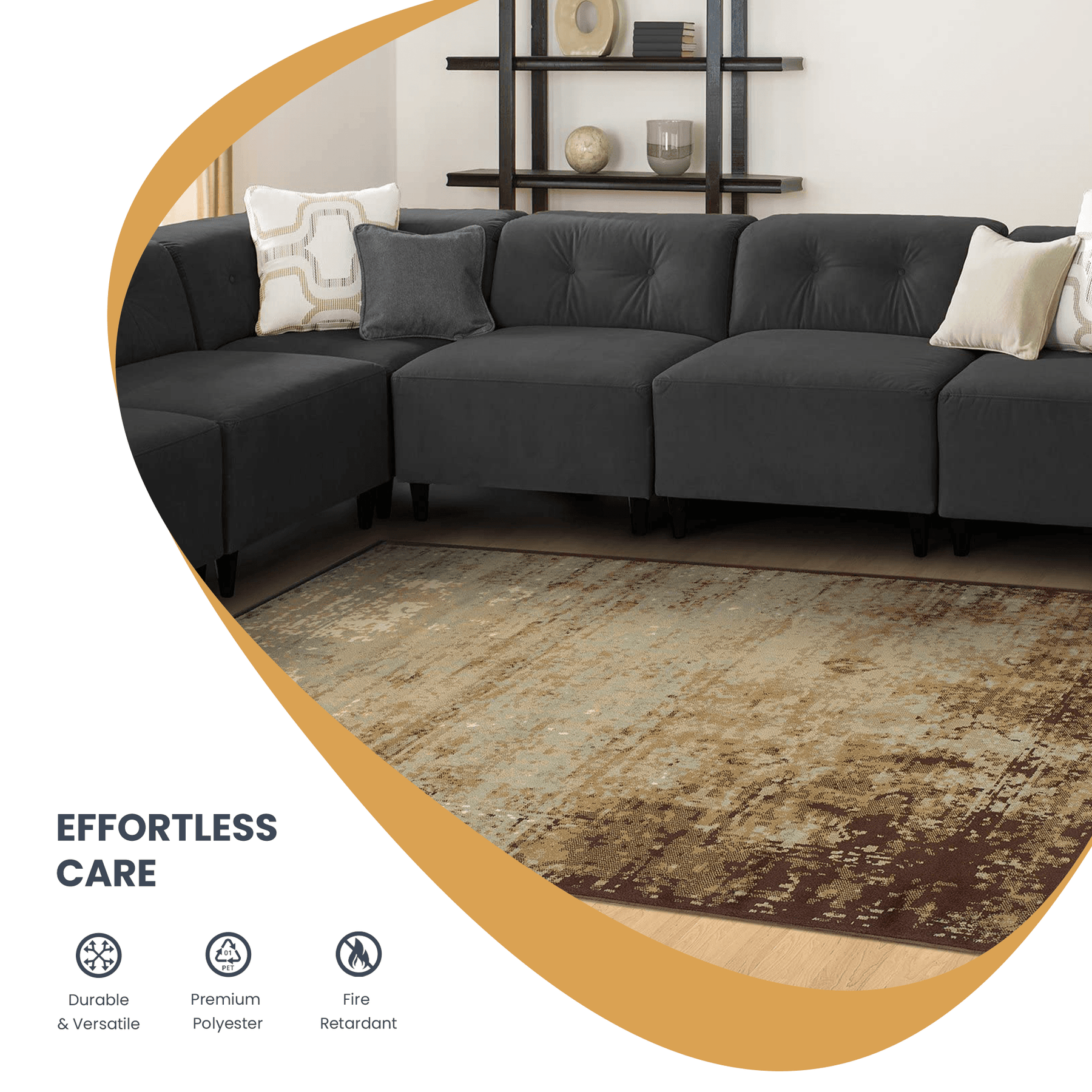 Afton Acid Wash Gradient Indoor Area Rug or Runner Or Door Mat