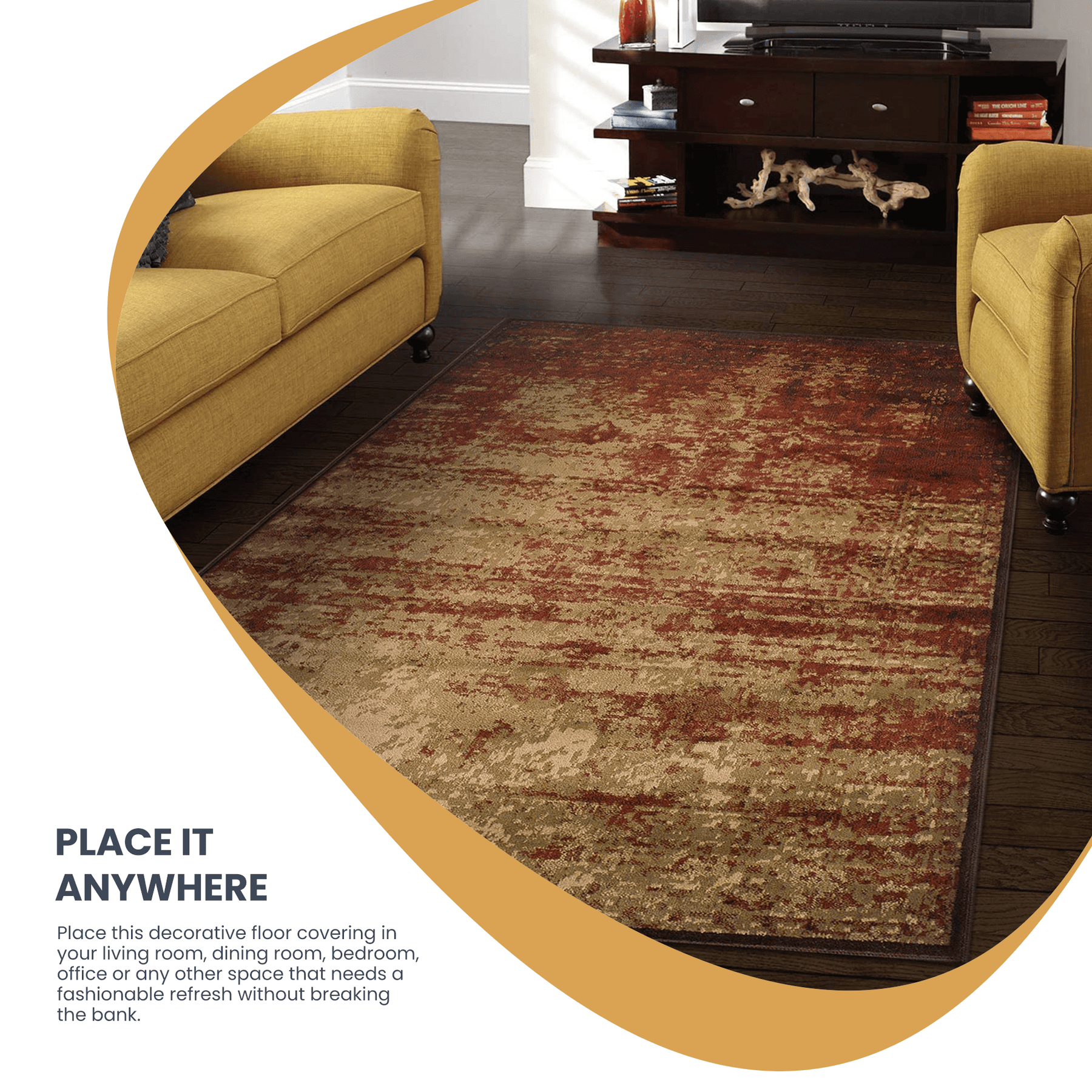 Afton Acid Wash Gradient Indoor Area Rug or Runner Or Door Mat
