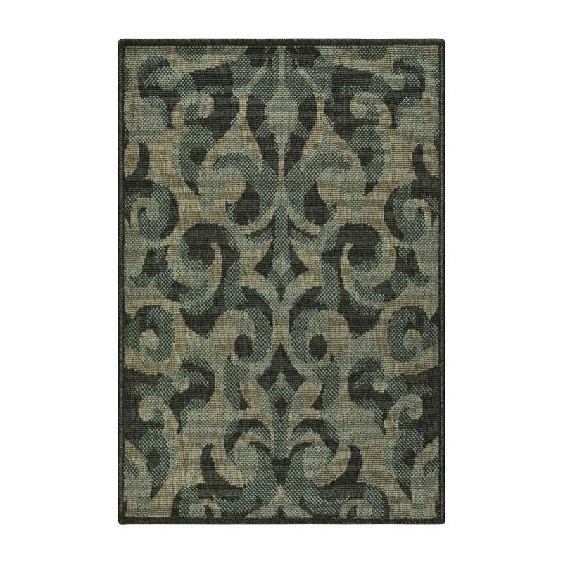 Aldaine Vintage Damask Indoor Outdoor Area Rug