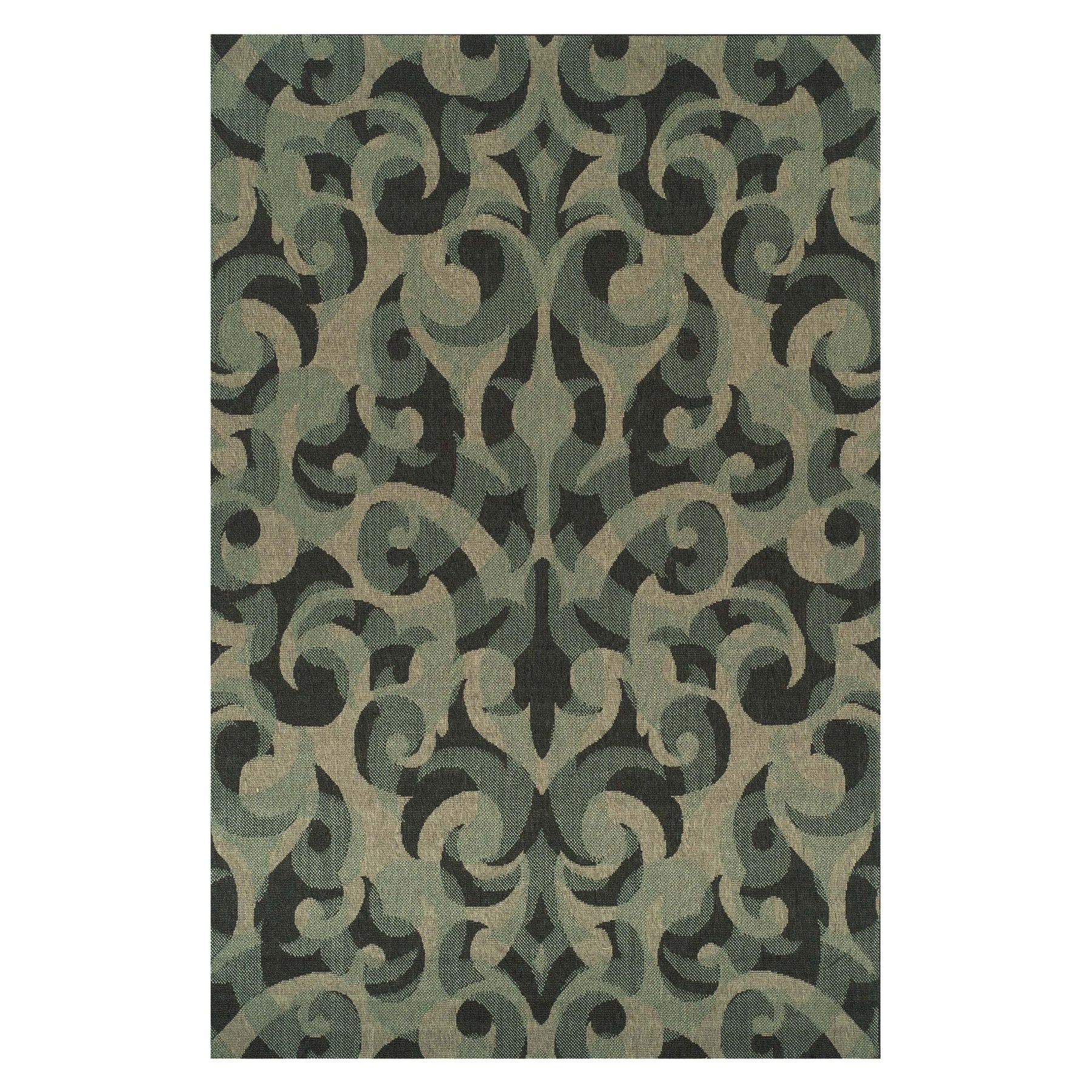 Aldaine Vintage Damask Indoor Outdoor Area Rug