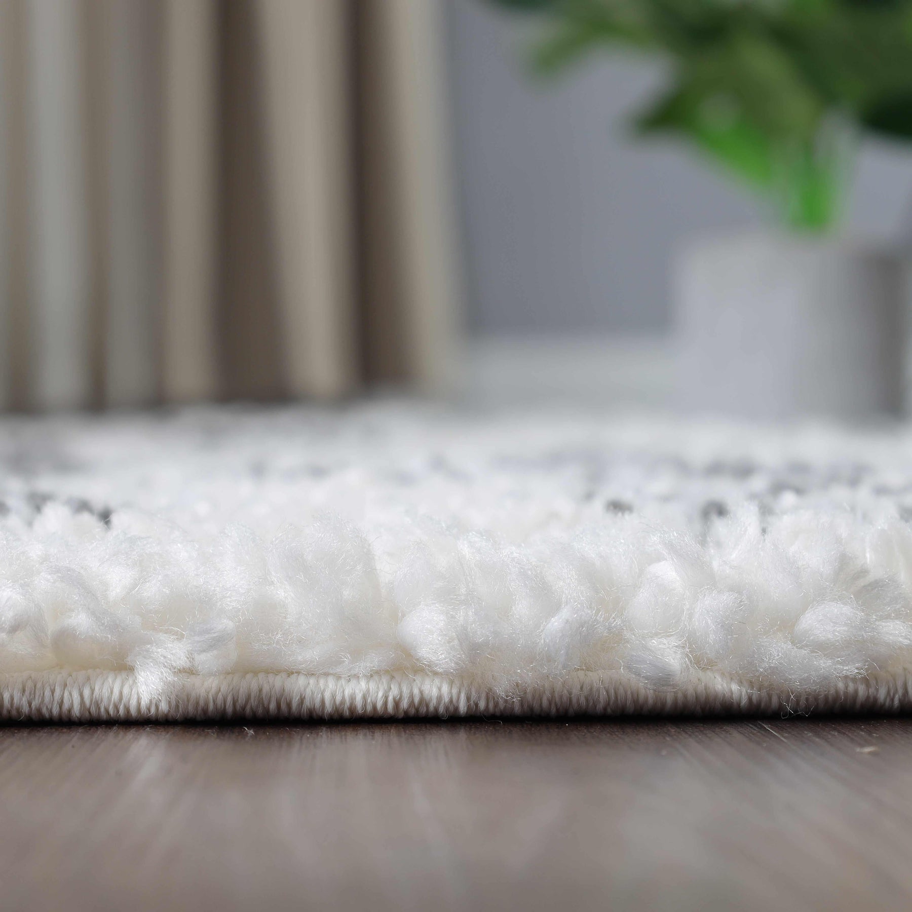 Alia Boho Geometric Diamonds Indoor Plush Shag Area Rug Or Runner Rug