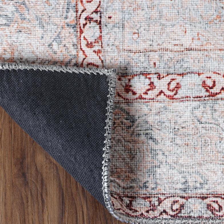Alma Floral Medallion Indoor Area Rug Or Runner Rug Berry Red