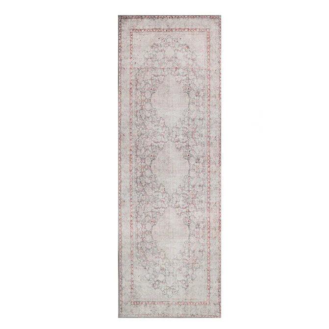 Alma Floral Medallion Indoor Area Rug Or Runner Rug Berry Red