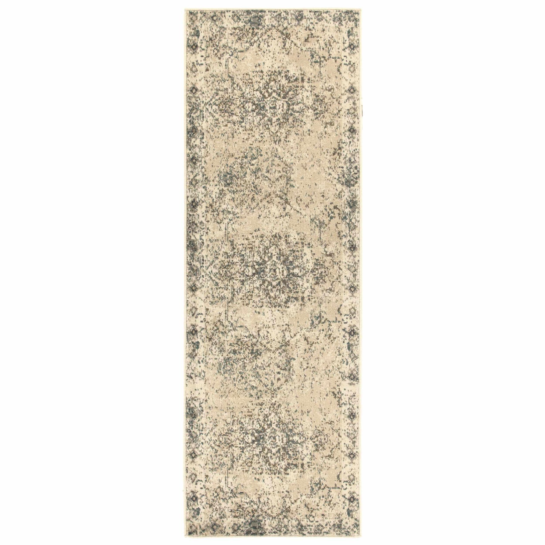 Amaris Vintage Oriental Distressed Medallion Indoor Area Rug