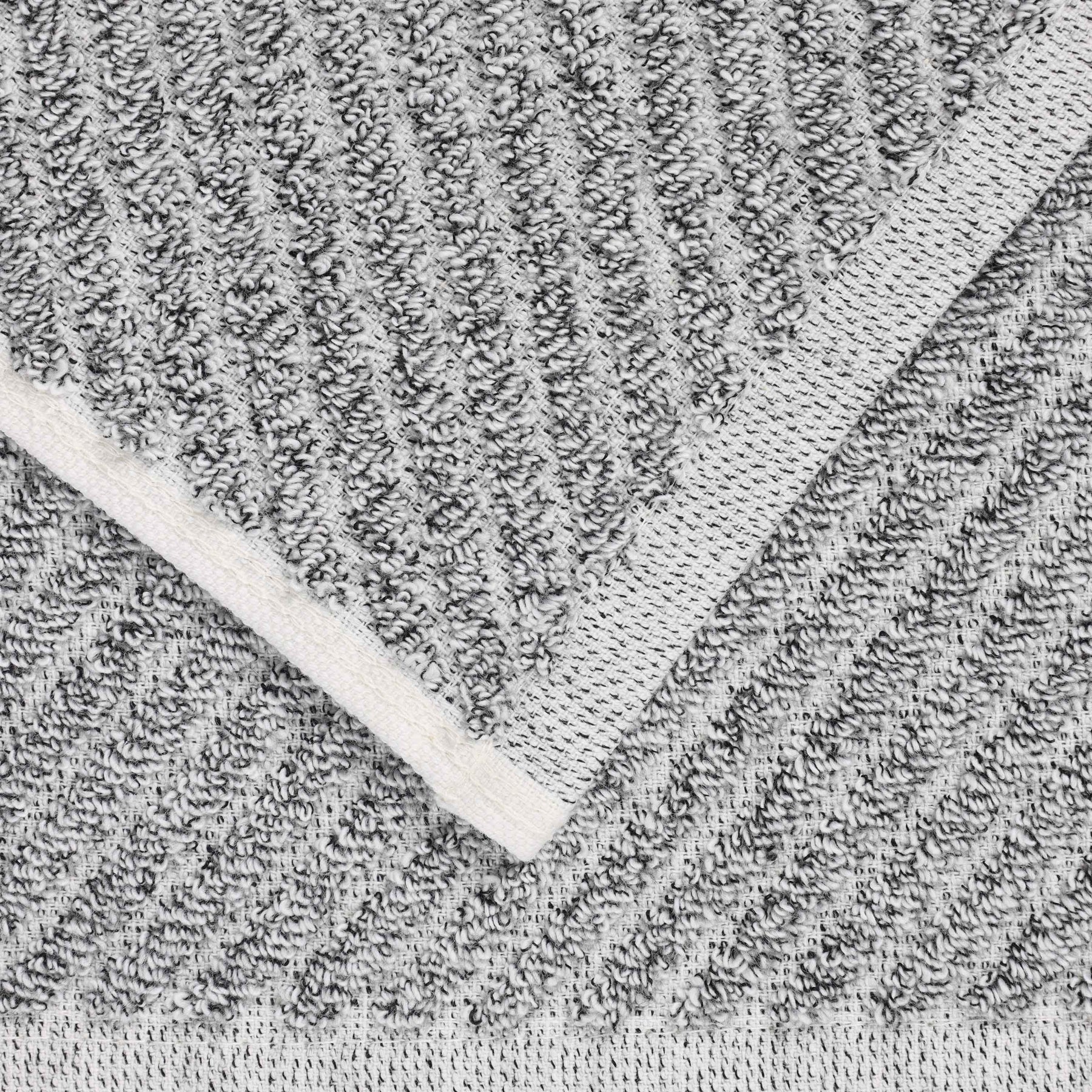 Amelia Cotton Blend Textured Diagonal Ribbed 12 Piece Towel Set