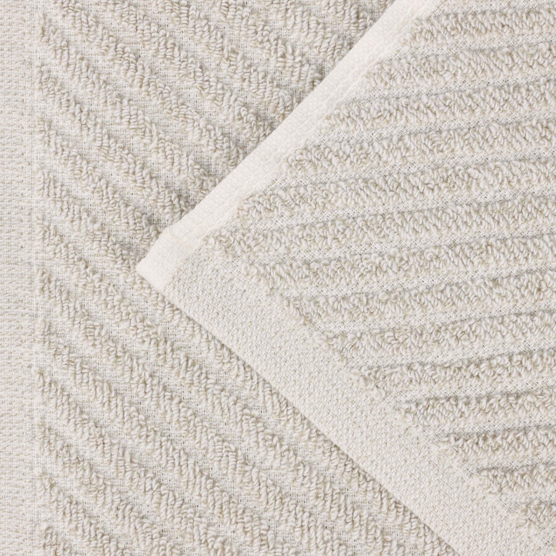 Amelia Cotton Blend Textured Diagonal Ribbed 12 Piece Towel Set