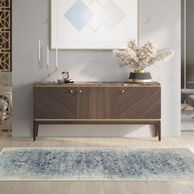 Apollo Distressed Oriental Floral Damask Indoor Area Rug