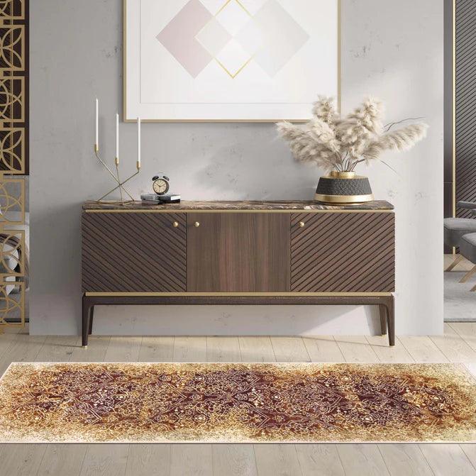 Apollo Distressed Oriental Floral Damask Indoor Area Rug