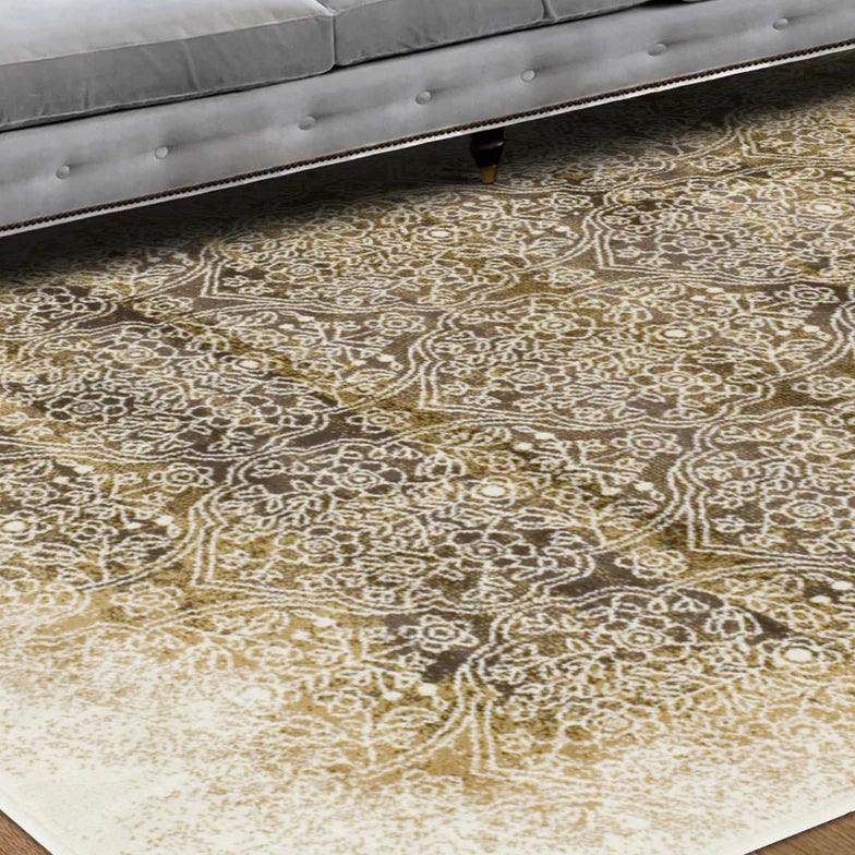 Apollo Distressed Oriental Floral Damask Indoor Area Rug